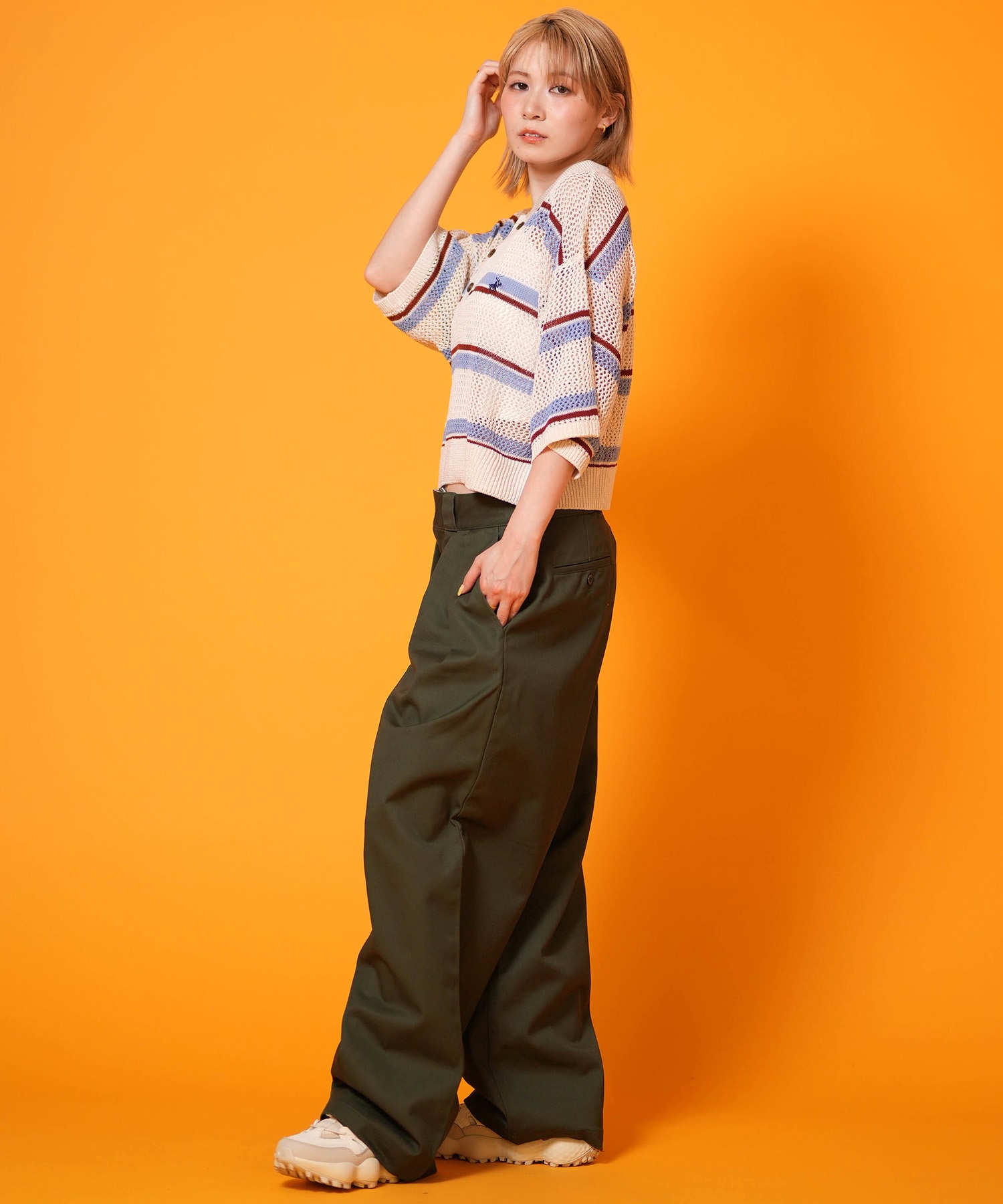 Dickies ディッキーズ ロングパンツ レディース ツータック バギー