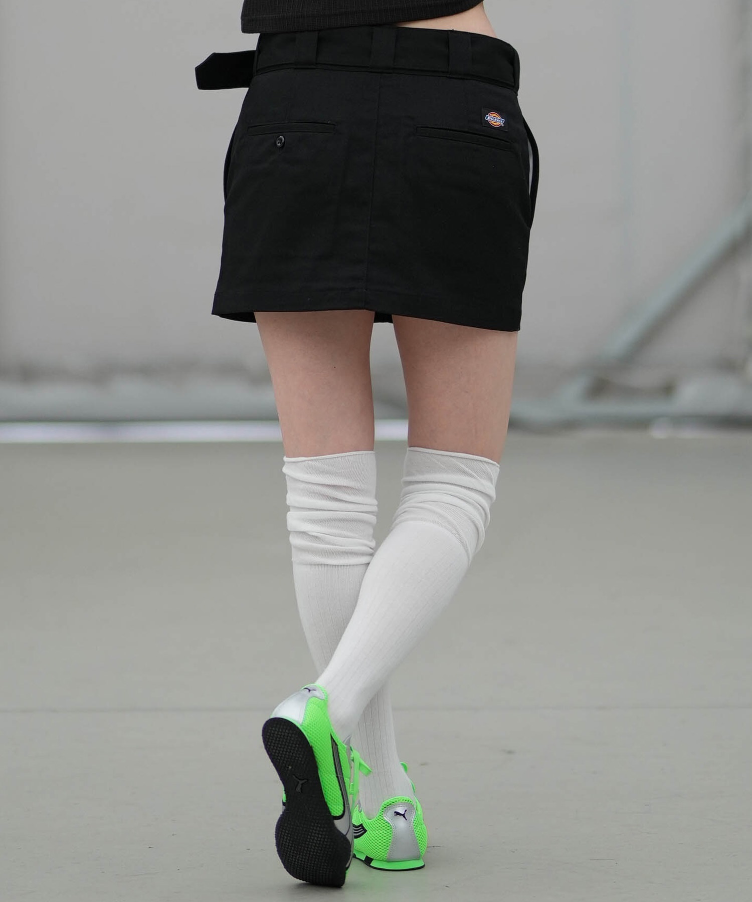 Dickies ディッキーズ ミニスカート レディース ベルト付き 2way DY0001 ムラサキスポーツ限定(BK-S)