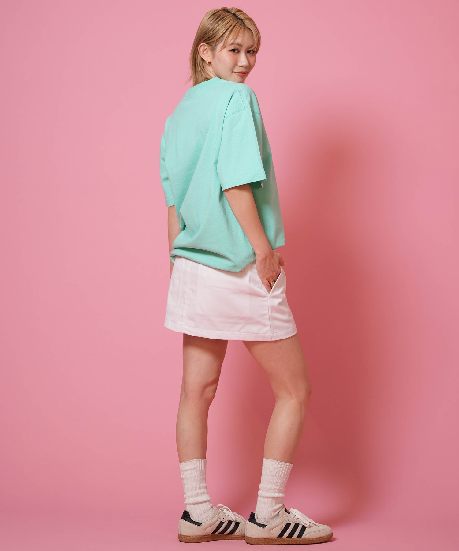 Dickies ディッキーズ ミニスカート レディース ベルト付き 2way DY0001 ムラサキスポーツ限定(BK-S)
