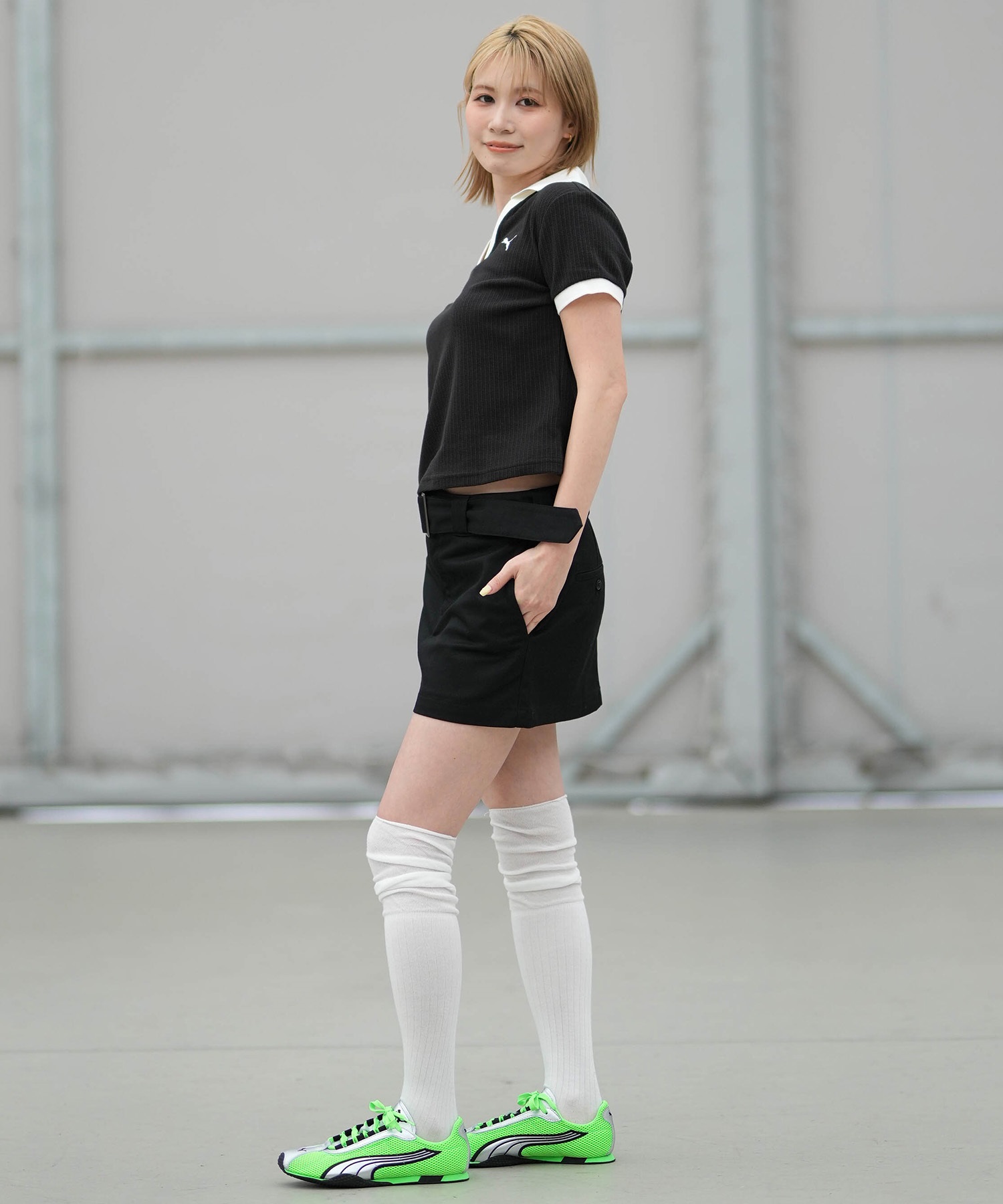 Dickies ディッキーズ ミニスカート レディース ベルト付き 2way DY0001 ムラサキスポーツ限定(BK-S)
