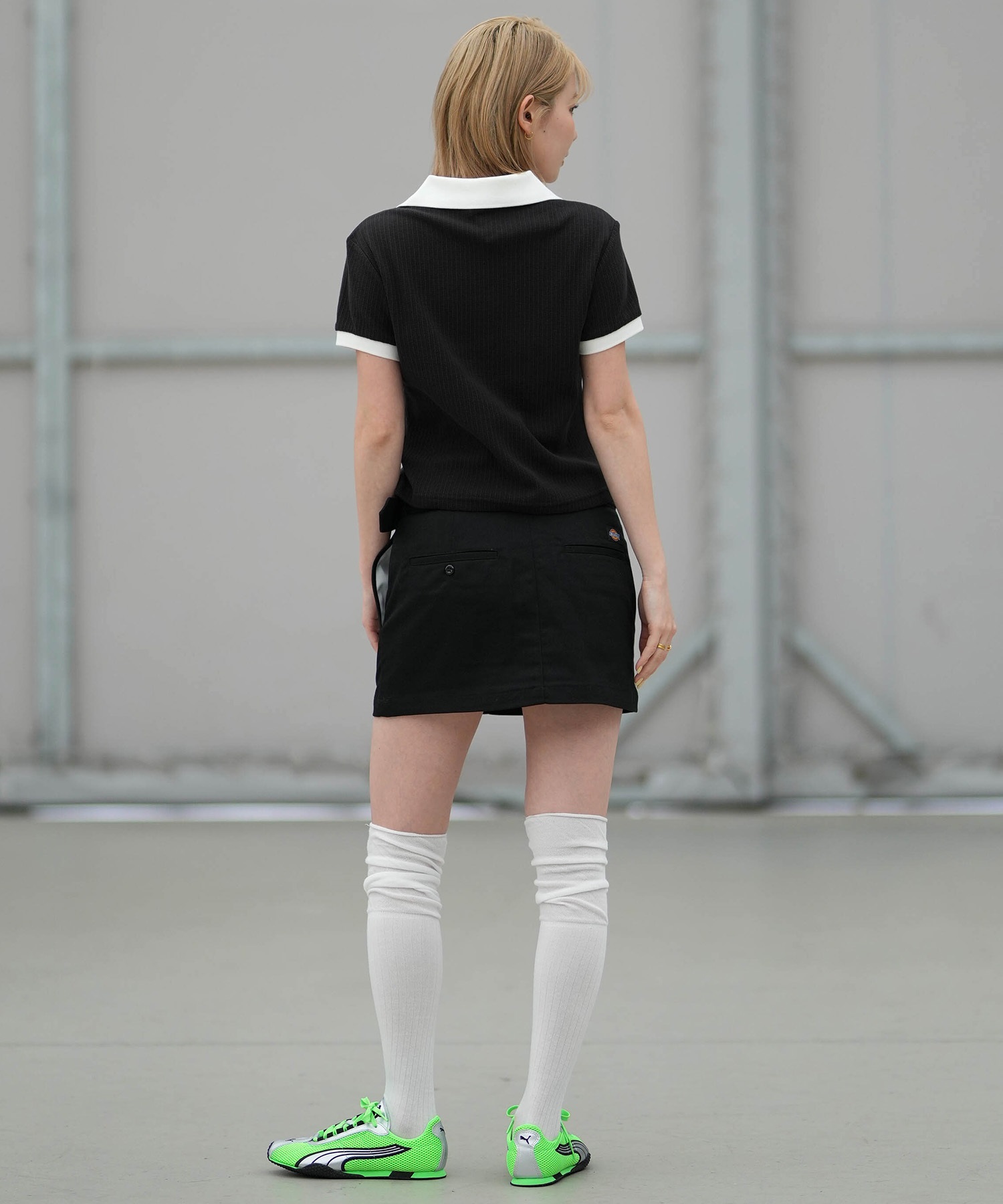 Dickies ディッキーズ ミニスカート レディース ベルト付き 2way DY0001 ムラサキスポーツ限定(BK-S)