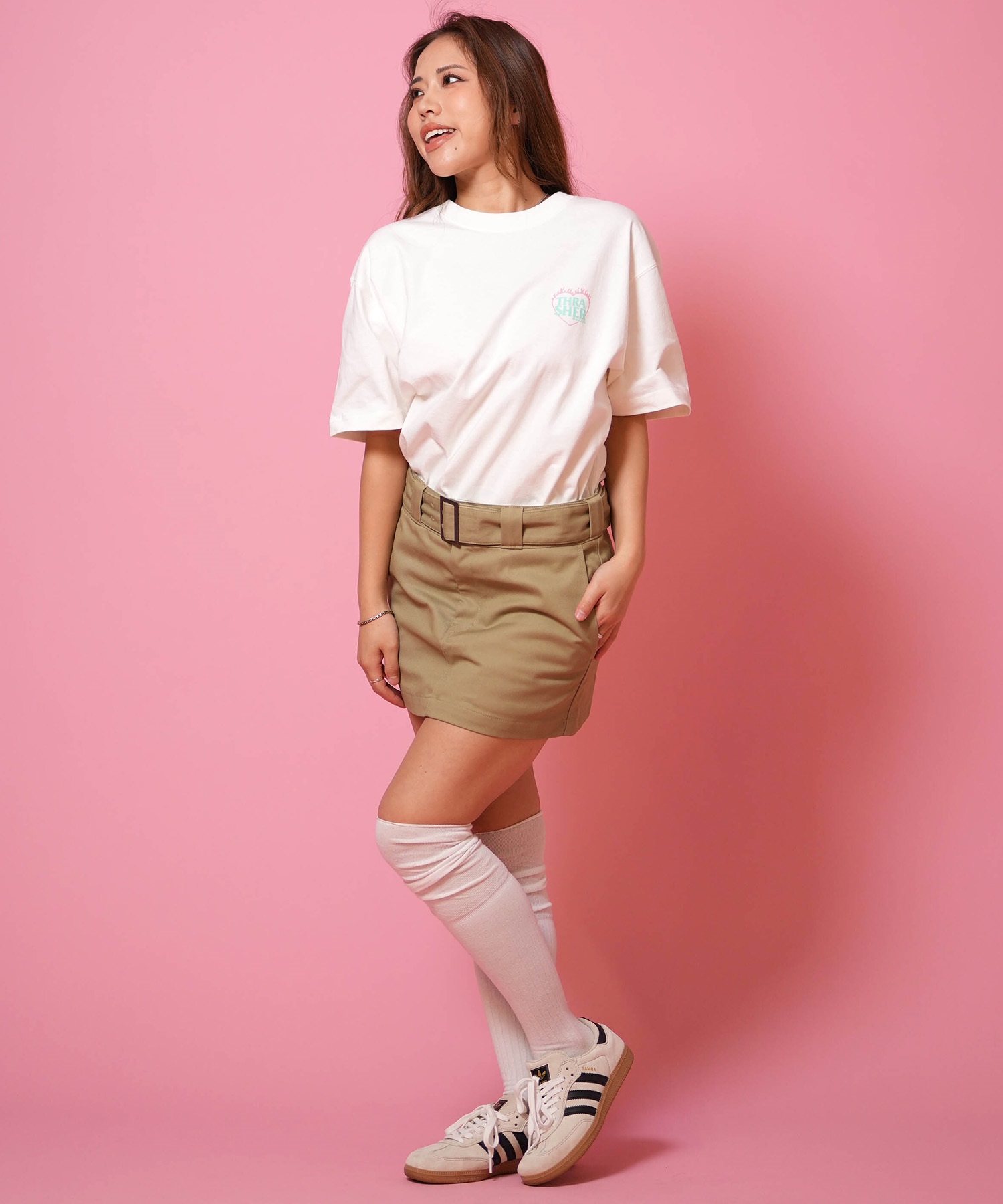 Dickies ディッキーズ ミニスカート レディース ベルト付き 2way