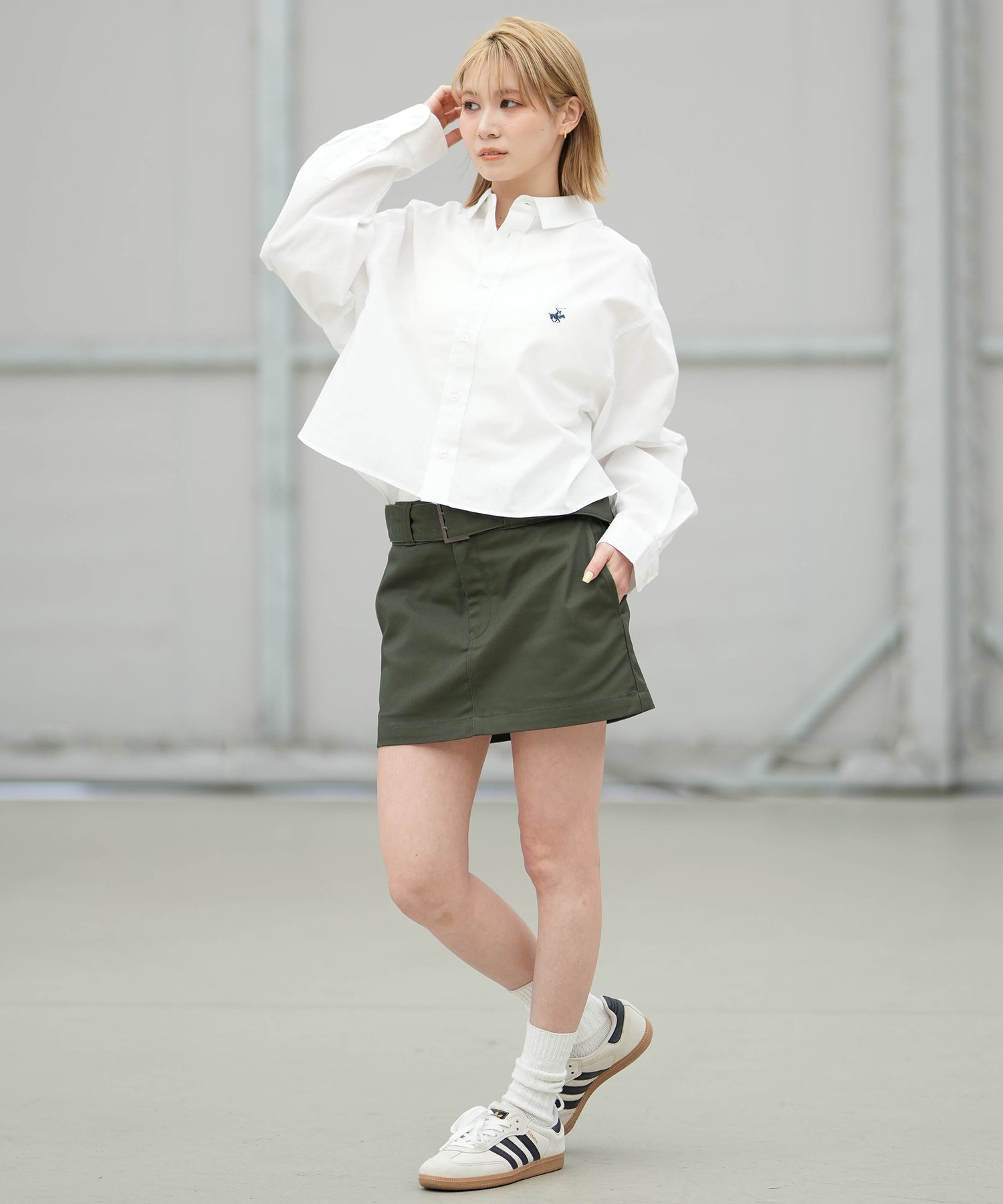 Dickies ディッキーズ ミニスカート レディース ベルト付き 2way DY0001 ムラサキスポーツ限定(BK-S)