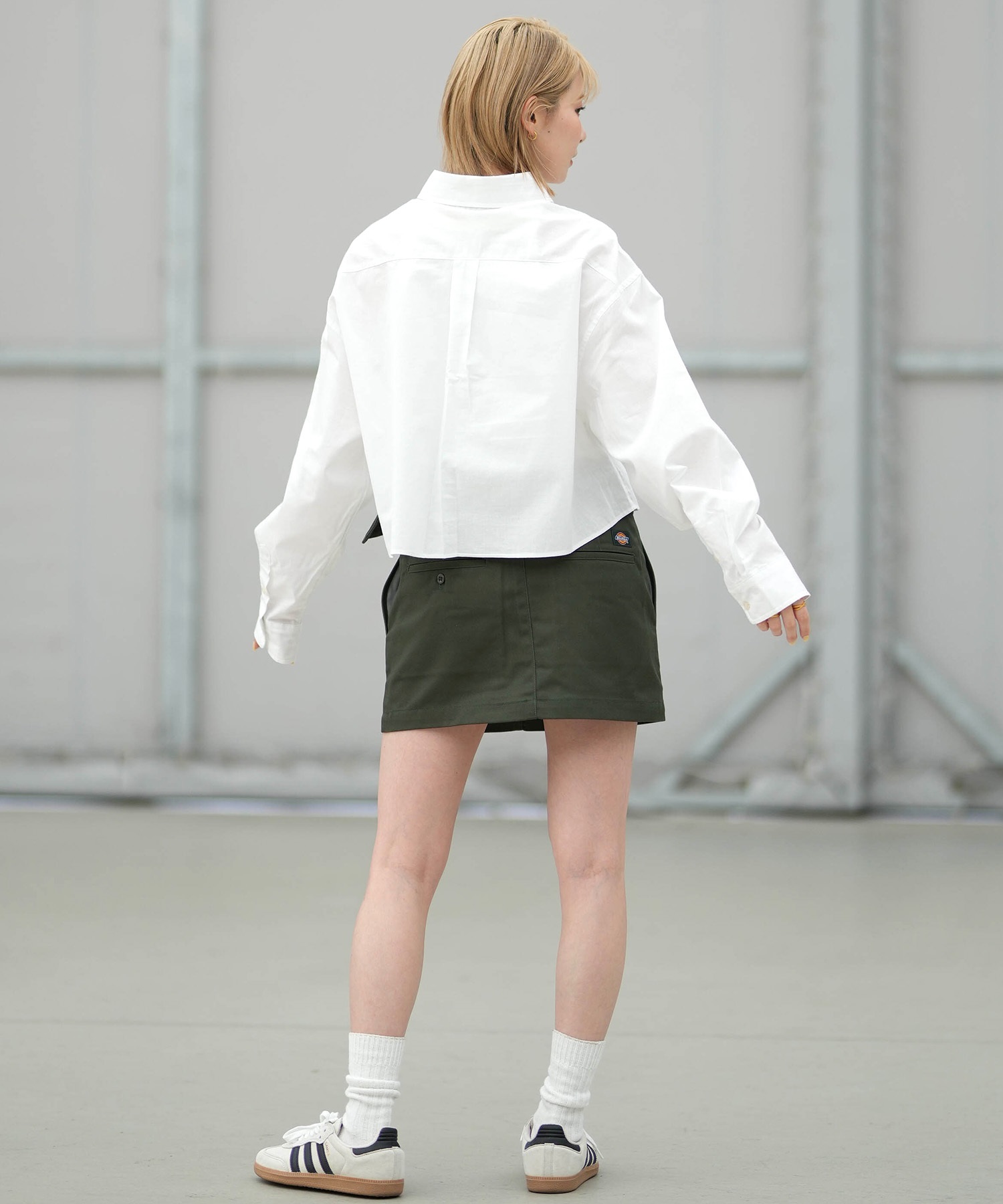 Dickies ディッキーズ ミニスカート レディース ベルト付き 2way DY0001 ムラサキスポーツ限定(BK-S)