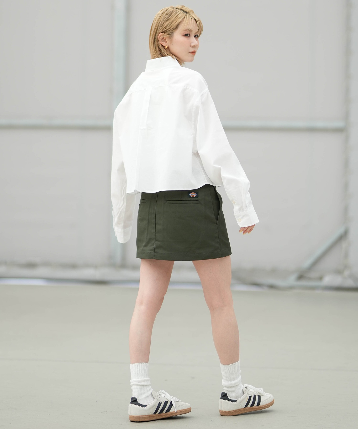 Dickies ディッキーズ ミニスカート レディース ベルト付き 2way DY0001 ムラサキスポーツ限定(BK-S)
