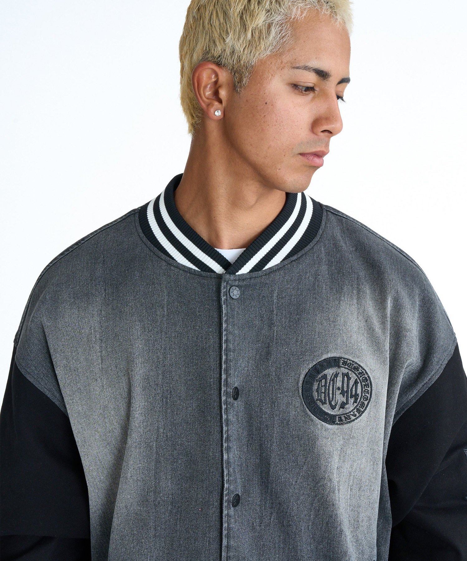 DC ディーシー アウター スタジャン メンズ バーシティジャケット