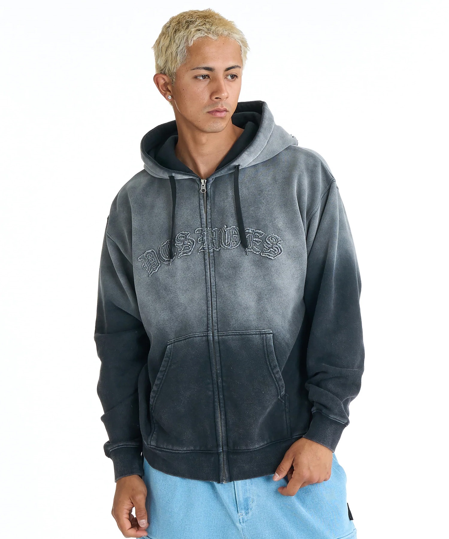 DC ディーシー ジップアップ パーカー メンズ 裏起毛 DZH261018(BKS-L)