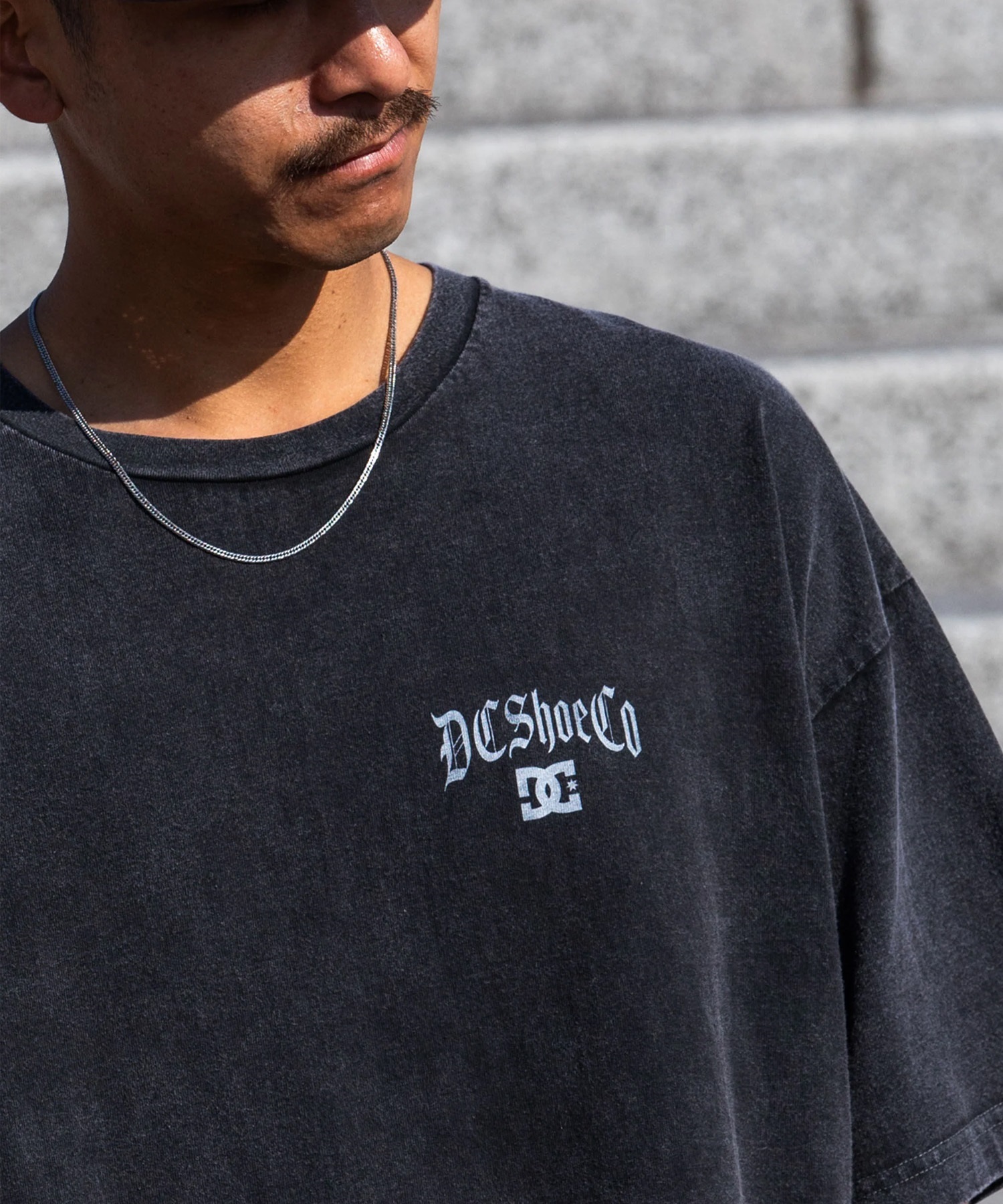 DC ディーシー 半袖 Tシャツ メンズ バックプリント 古着風