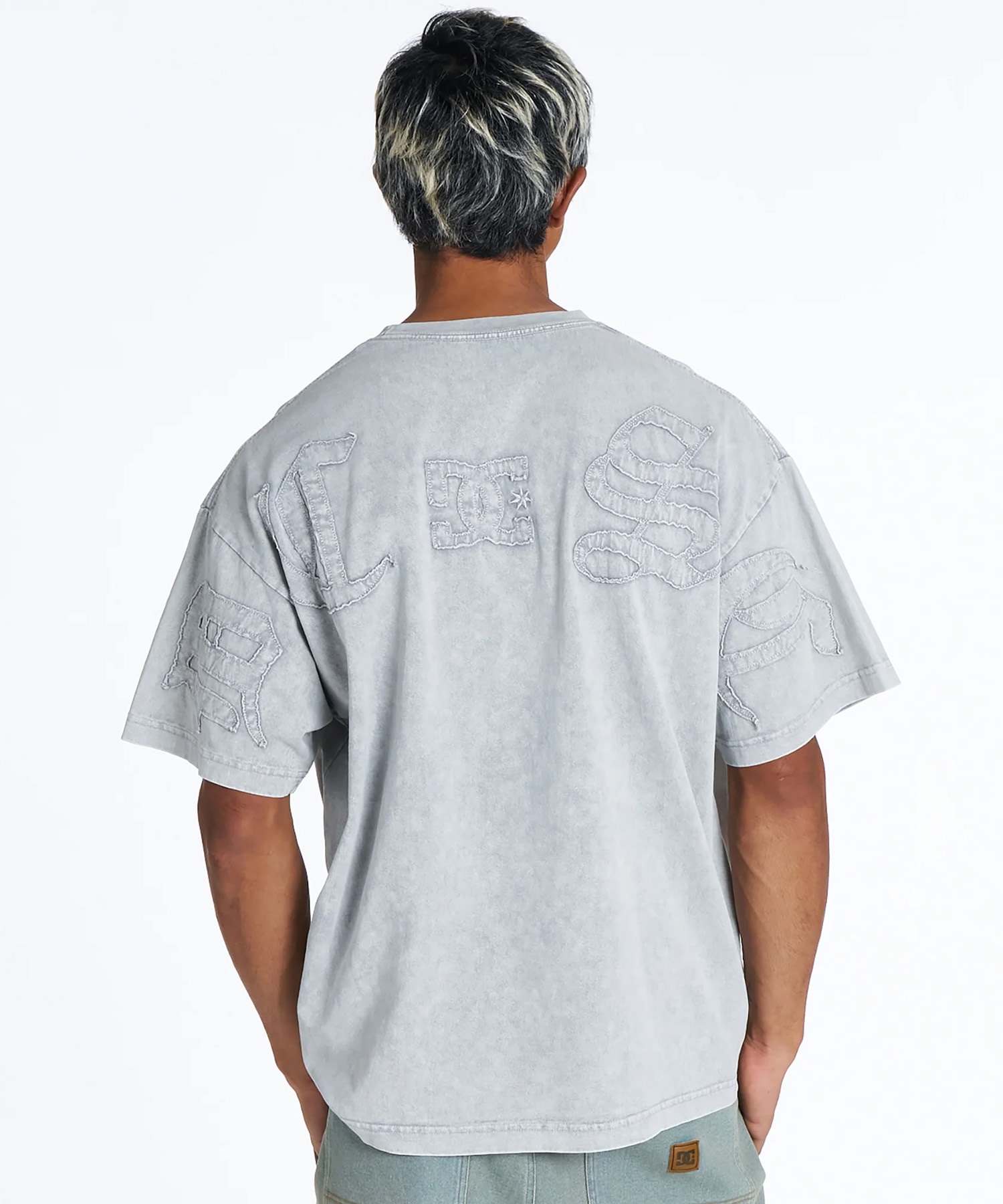 DC ディーシー 半袖 Tシャツ メンズ バックプリント ロゴ 古着風
