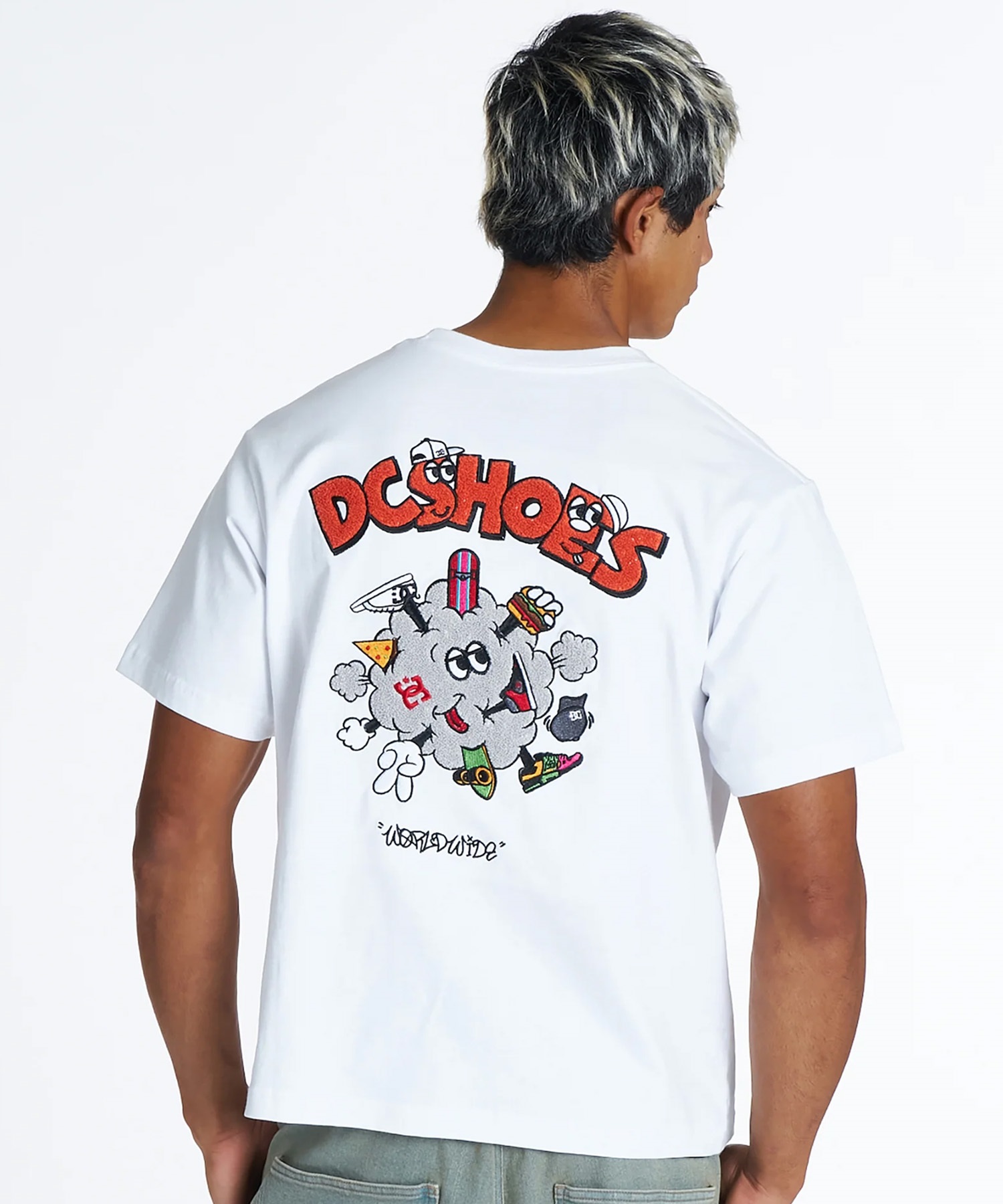 DC ディーシー 半袖 Tシャツ メンズ バックプリント サガラ刺繍