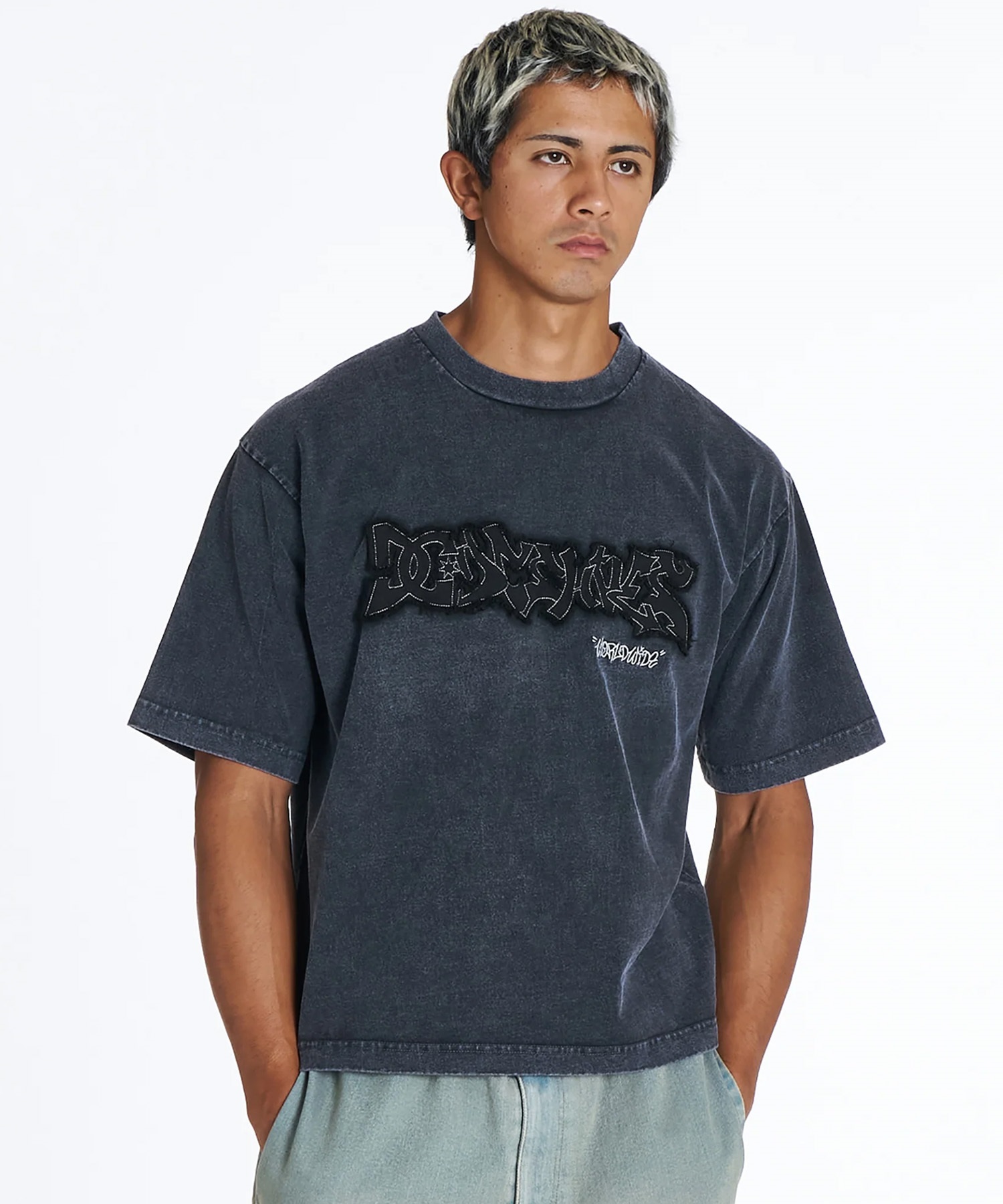 DC ディーシー 半袖 Tシャツ メンズ ロゴ アップリケ DST262016