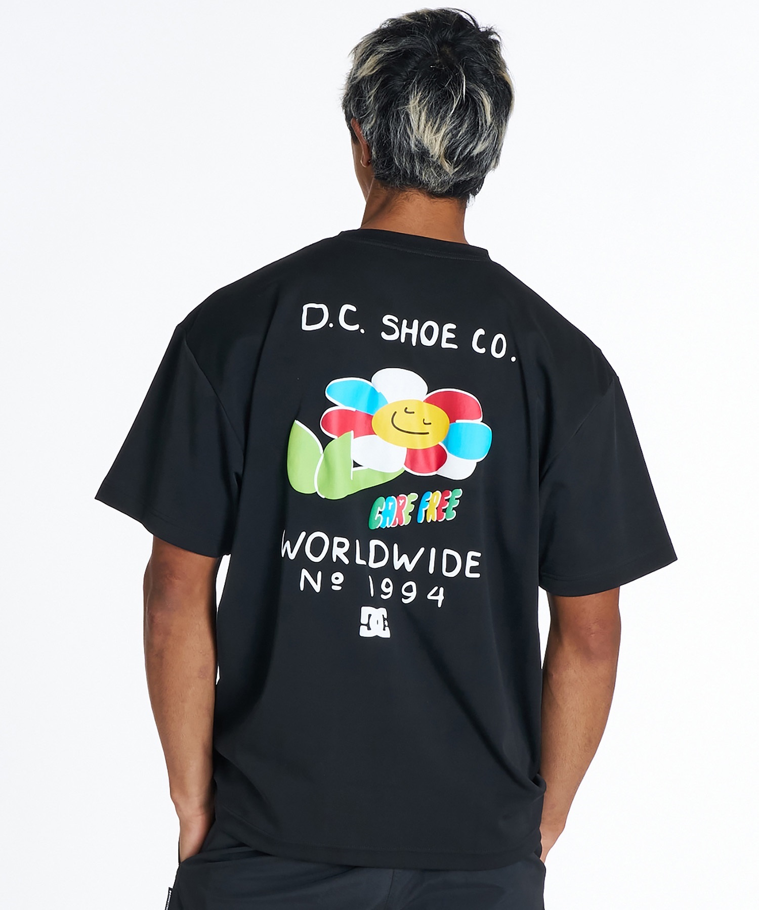 DC ディーシー 半袖 Tシャツ メンズ バックプリント ラッシュガード UV