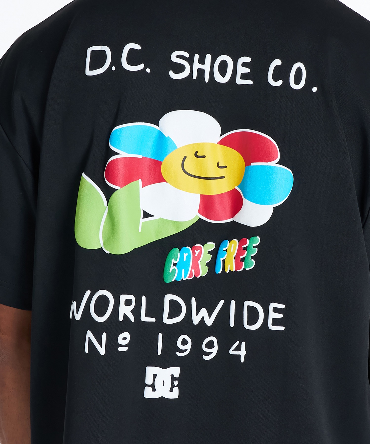 DC ナイロンTシャツ DC ディーシー 半袖 Tシャツ メンズ バックプリント ラッシュガード UV