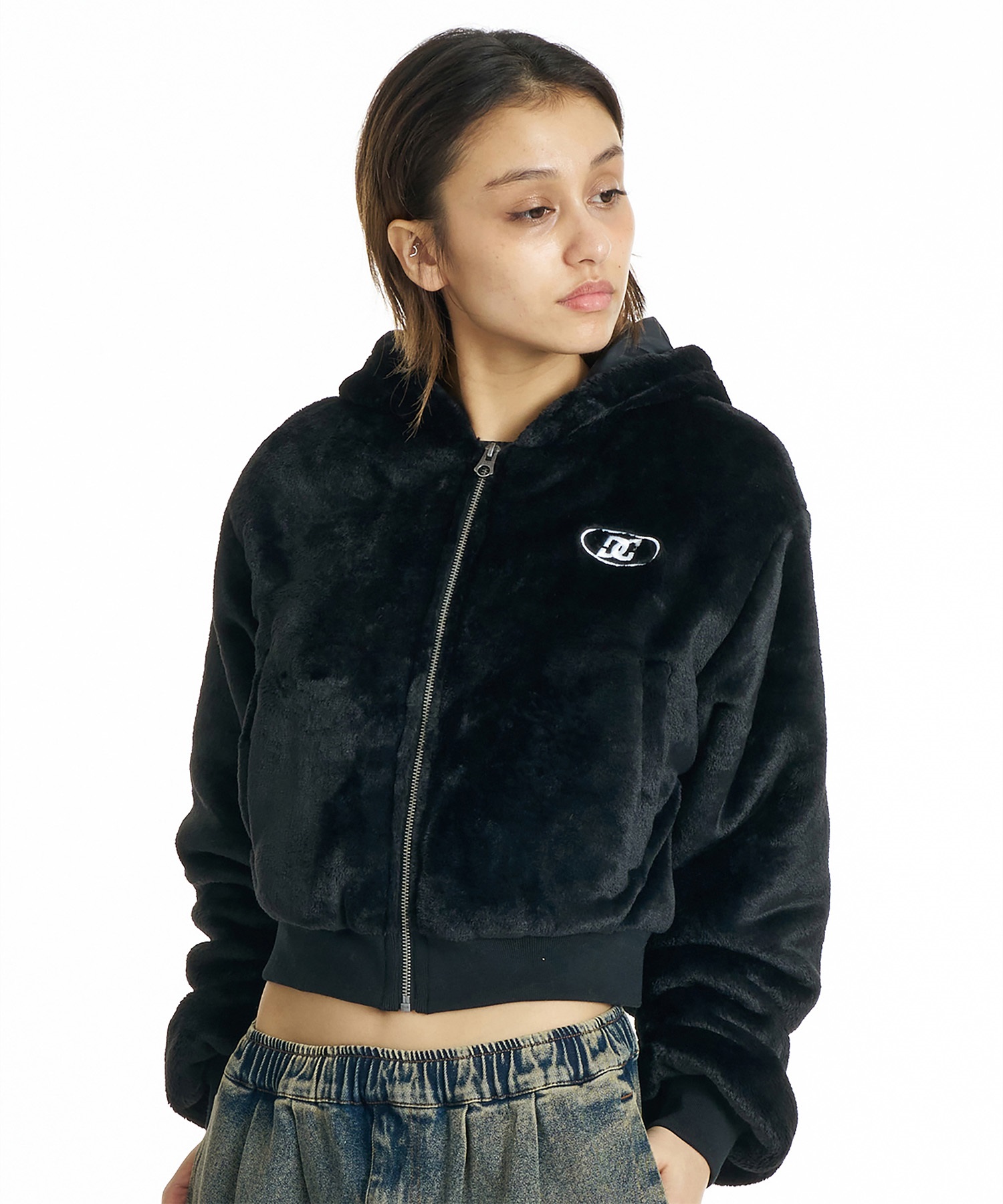 DC ディーシー アウター レディース ワンポイント ロゴ 26 WS FUR HOOD