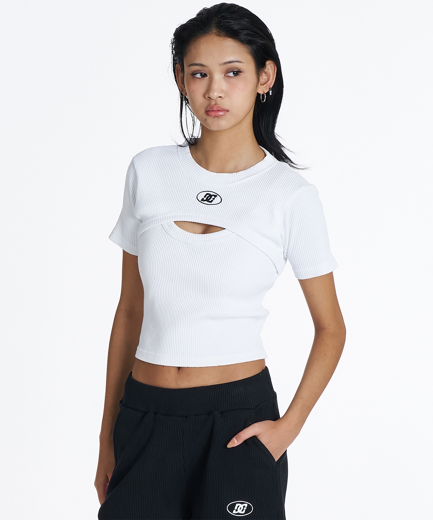 DC ディーシー 半袖 Tシャツ レディース ワンポイント ロゴ 26 WS