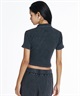 DC ディーシー 半袖 Tシャツ レディース 26 WS TELECO ZIP COLLAR CD SS LCD262305(BKS-S)