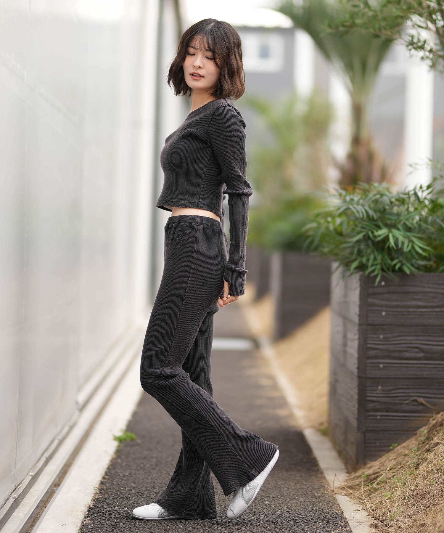 DC ディーシー ロングパンツ レディース フレア パンツ 26 WS TELECO