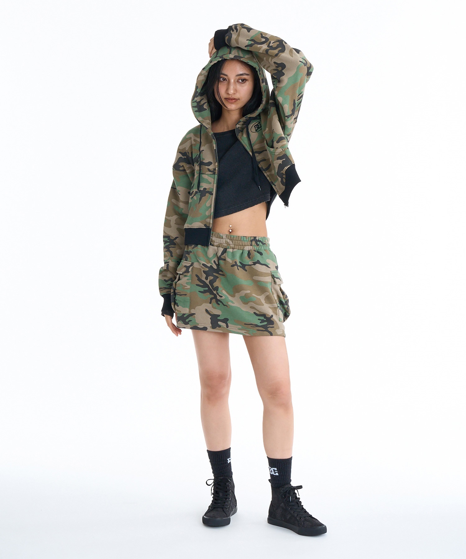 DC ディーシー スカート レディース ミニスカート 26 WS HIDDEN SKIRT