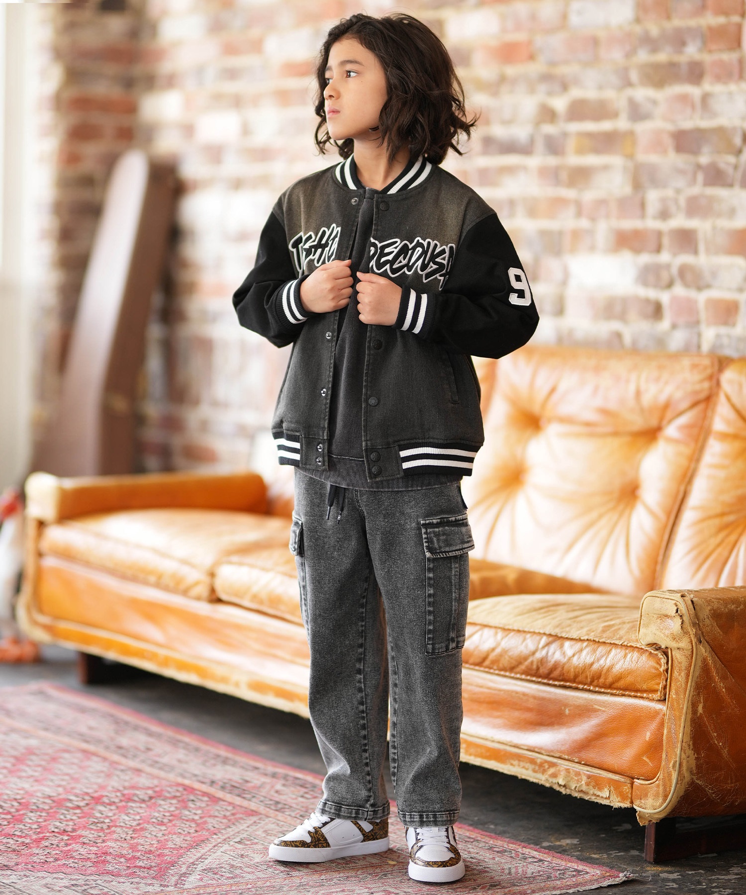DC ディーシー ジャケット キッズ ジュニア 子供 26 KD VARSITY JACKET YJK261501(BDB-130cm)