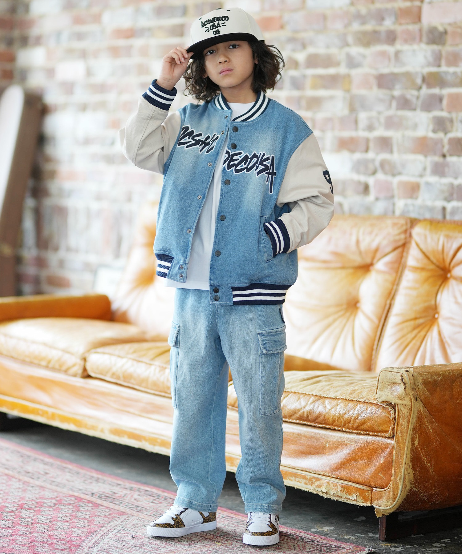 DC ディーシー ジャケット キッズ ジュニア 子供 26 KD VARSITY JACKET YJK261501(BDB-130cm)