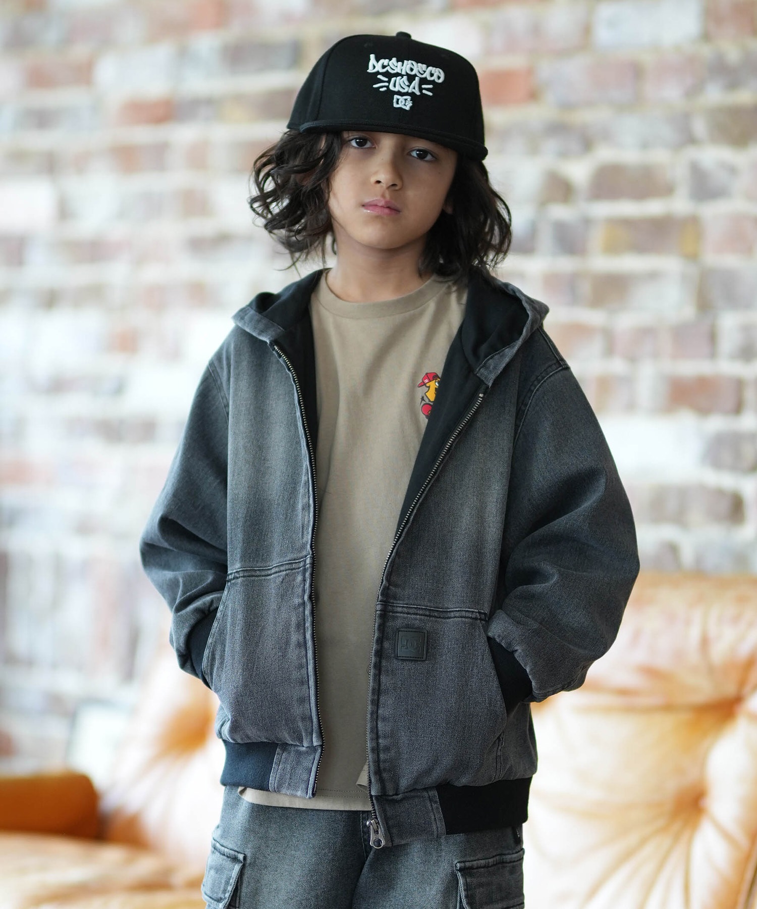 DC ディーシー ジャケット キッズ ジュニア 子供 26 KD HOOD JACKET YJK261502(LLB-130cm)