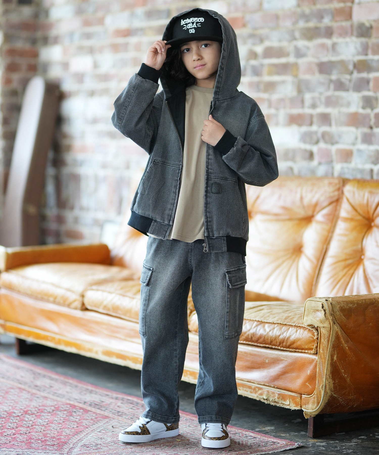 DC ディーシー ジャケット キッズ ジュニア 子供 26 KD HOOD JACKET YJK261502(LLB-130cm)