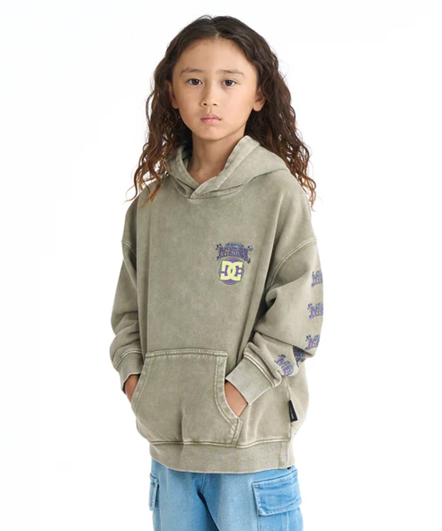 DC ディーシー プルオーバー パーカー キッズ ジュニア 子供 26 KD DOUBLE SKULL PH YPO261518(BKP-130cm)