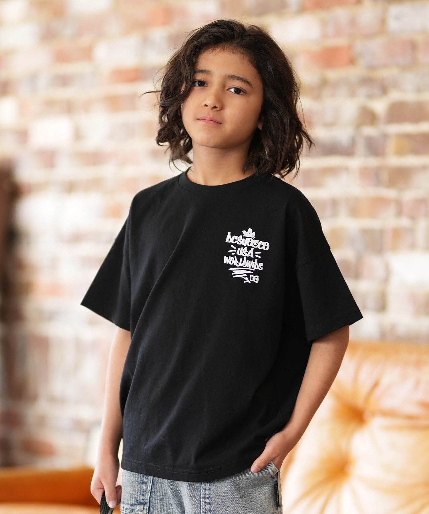 DC ディーシー 半袖 Tシャツ キッズ ジュニア 子供 オーバーサイズ 26