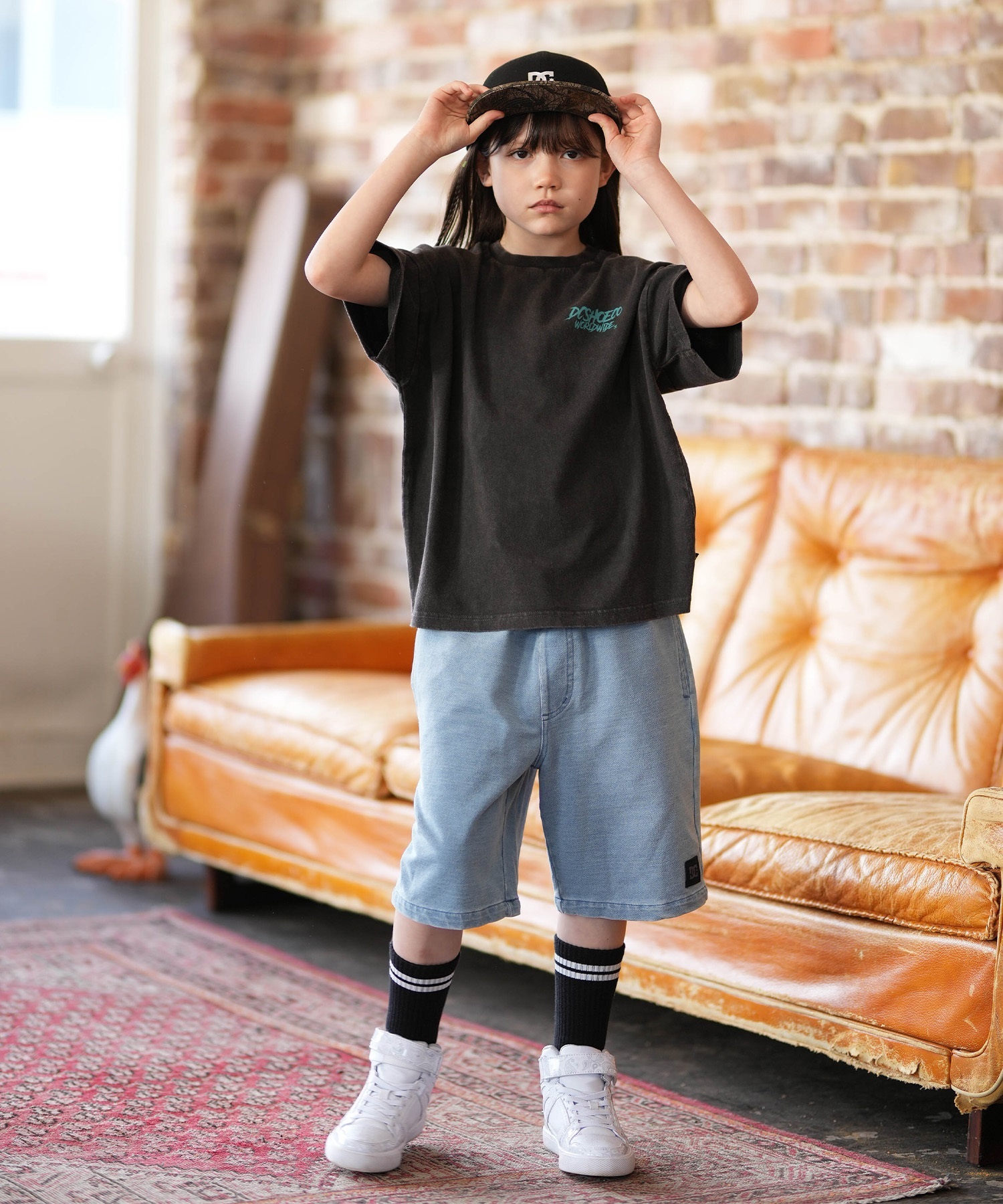DC ディーシー 半袖 Tシャツ キッズ ジュニア 子供 オーバーサイズ 26