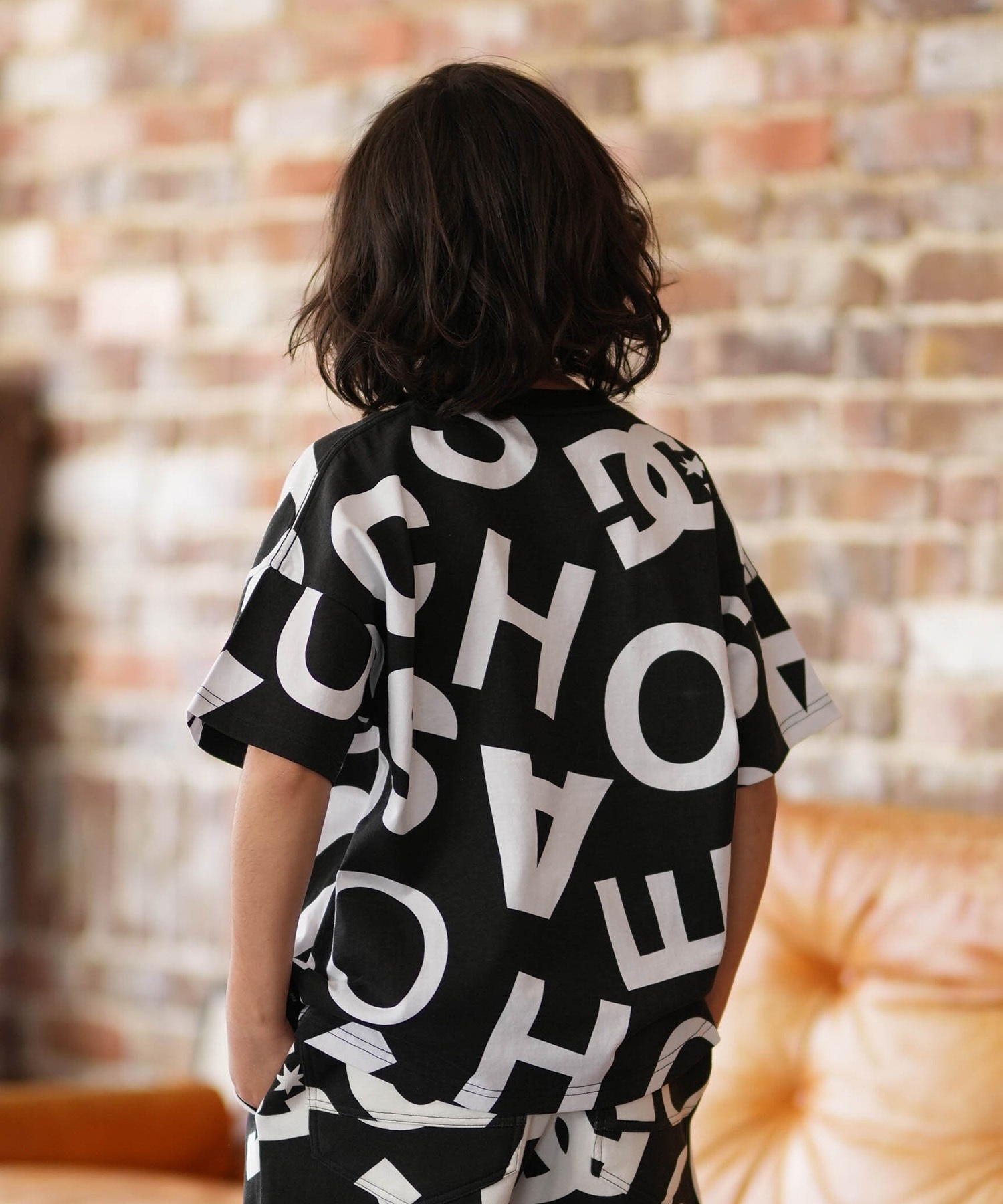 DC ディーシー 半袖 Tシャツ キッズ ジュニア 子供 オーバーサイズ 26 KD ALLOVER SS YST261516(WHT-100cm)