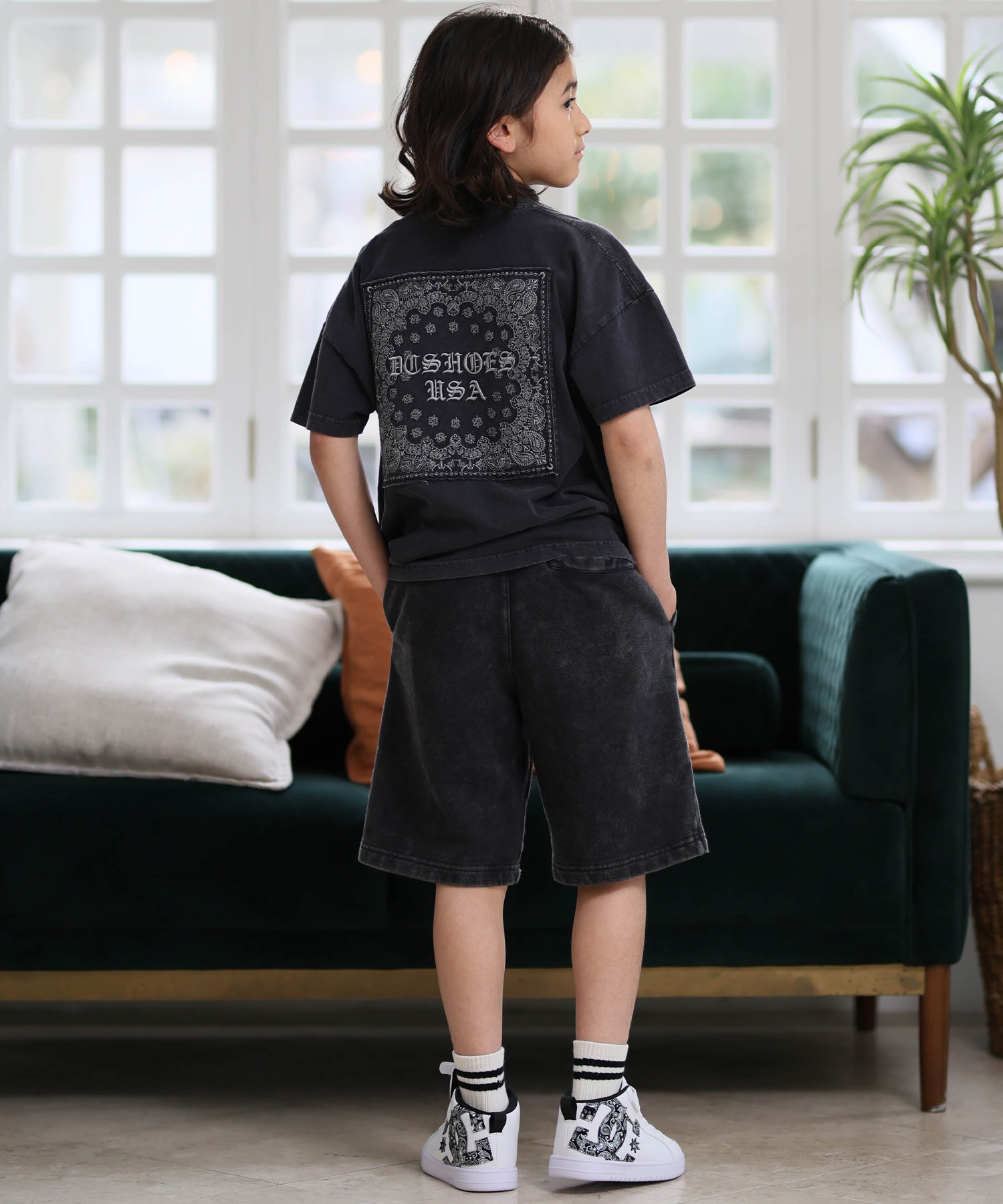 DC ディーシー 半袖 Tシャツ キッズ 子供 ペイズリー柄 26 KD HIDDEN