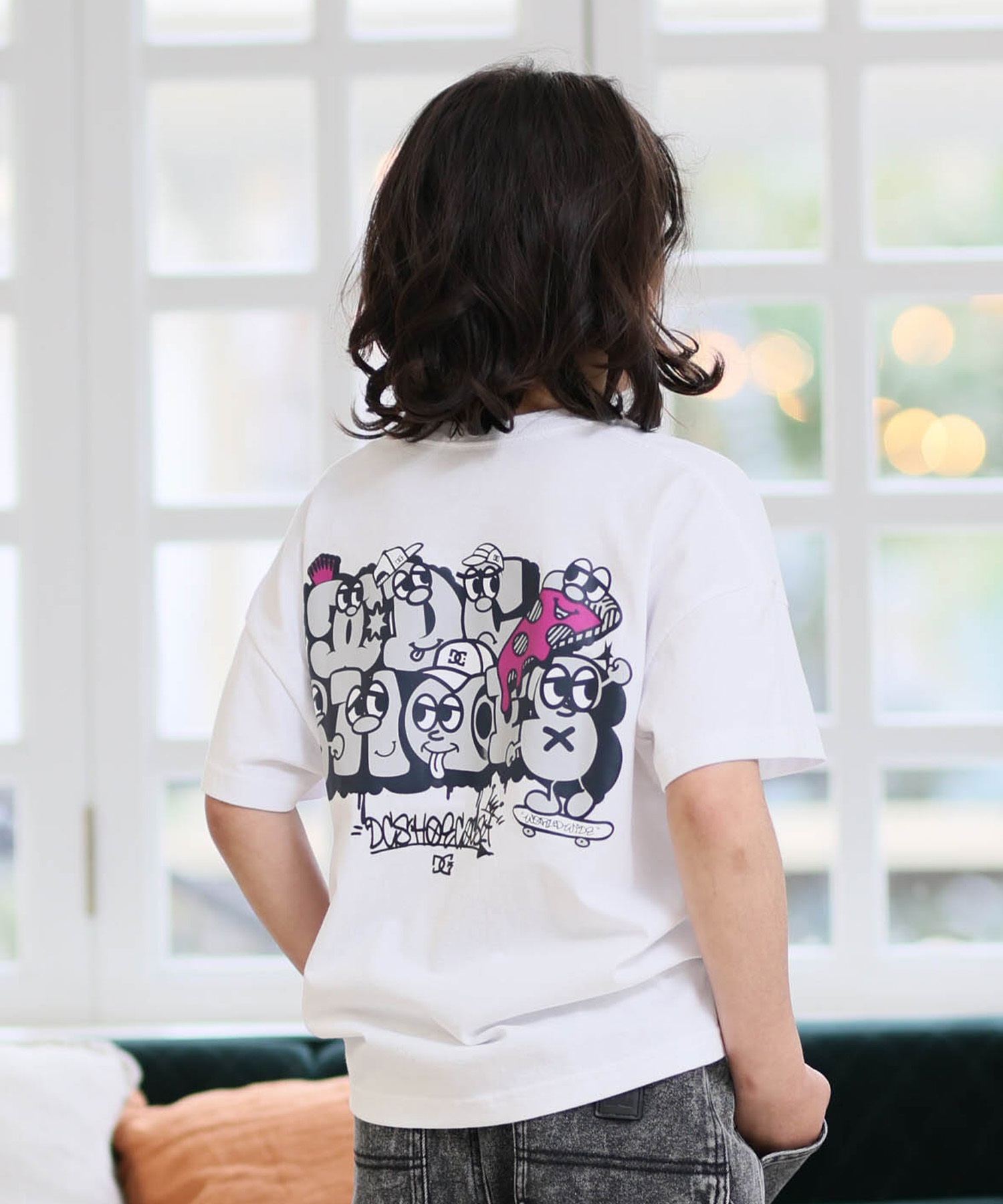 DC ディーシー 半袖 Tシャツ キッズ ジュニア 子供 バックプリント 26