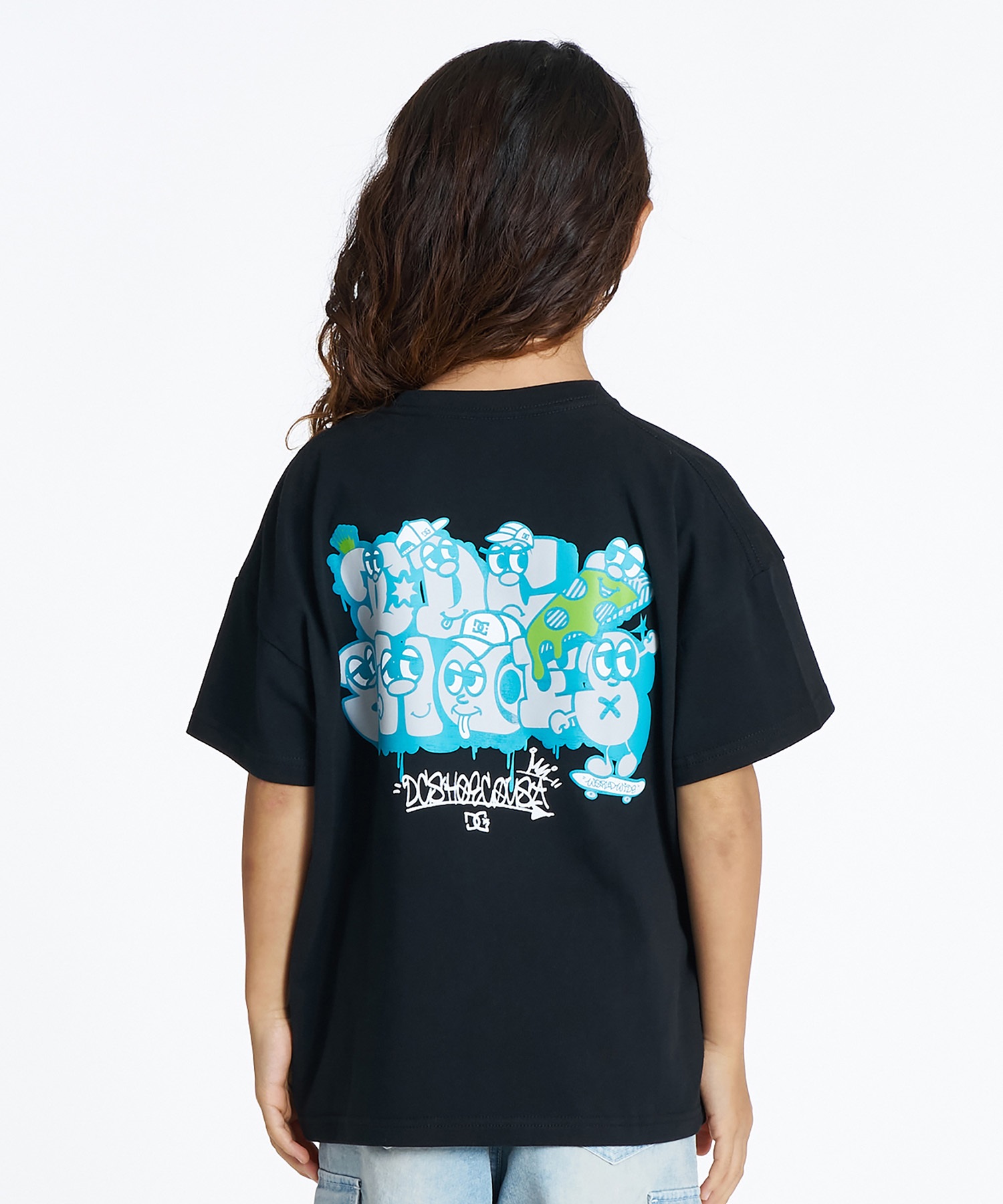 DC ディーシー 半袖 Tシャツ キッズ ジュニア 子供 バックプリント 26