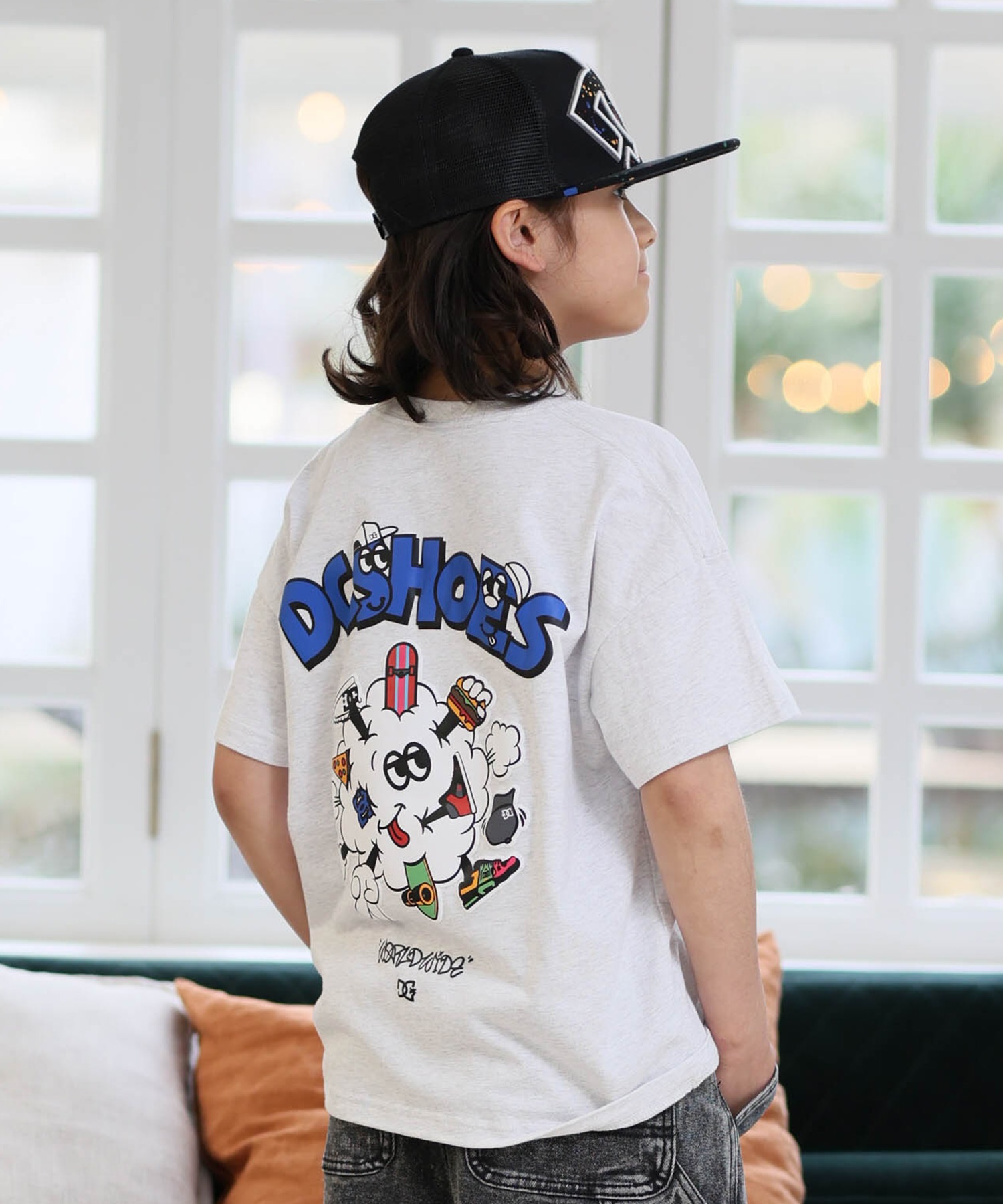 DC ディーシー 半袖 Tシャツ キッズ ジュニア 子供 バックプリント 26