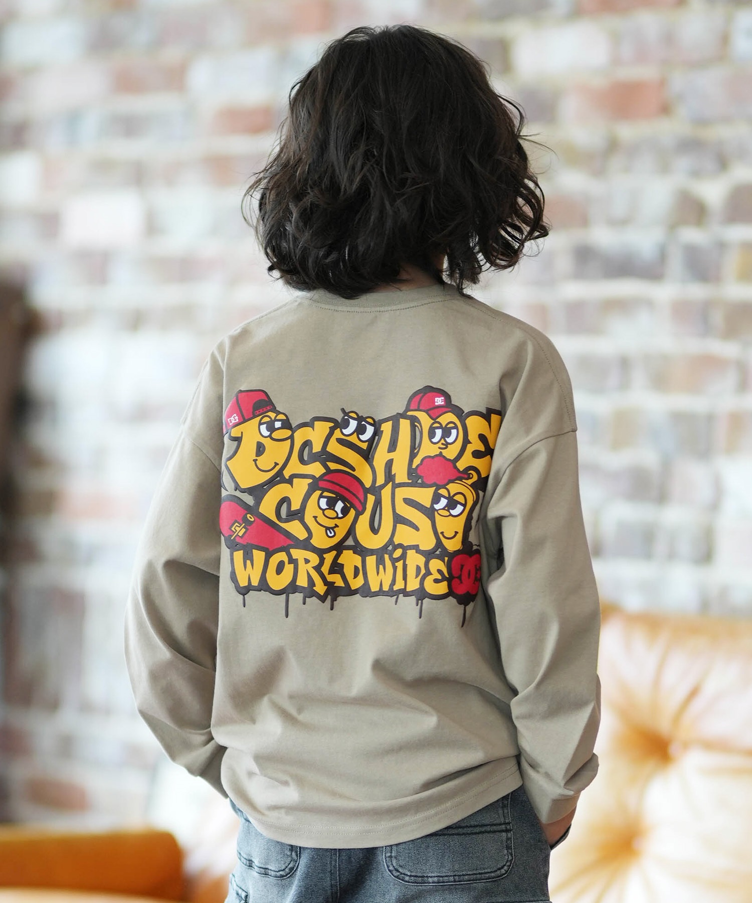 DC ディーシー 長袖 Tシャツ ロンT キッズ ジュニア 子供 オーバー
