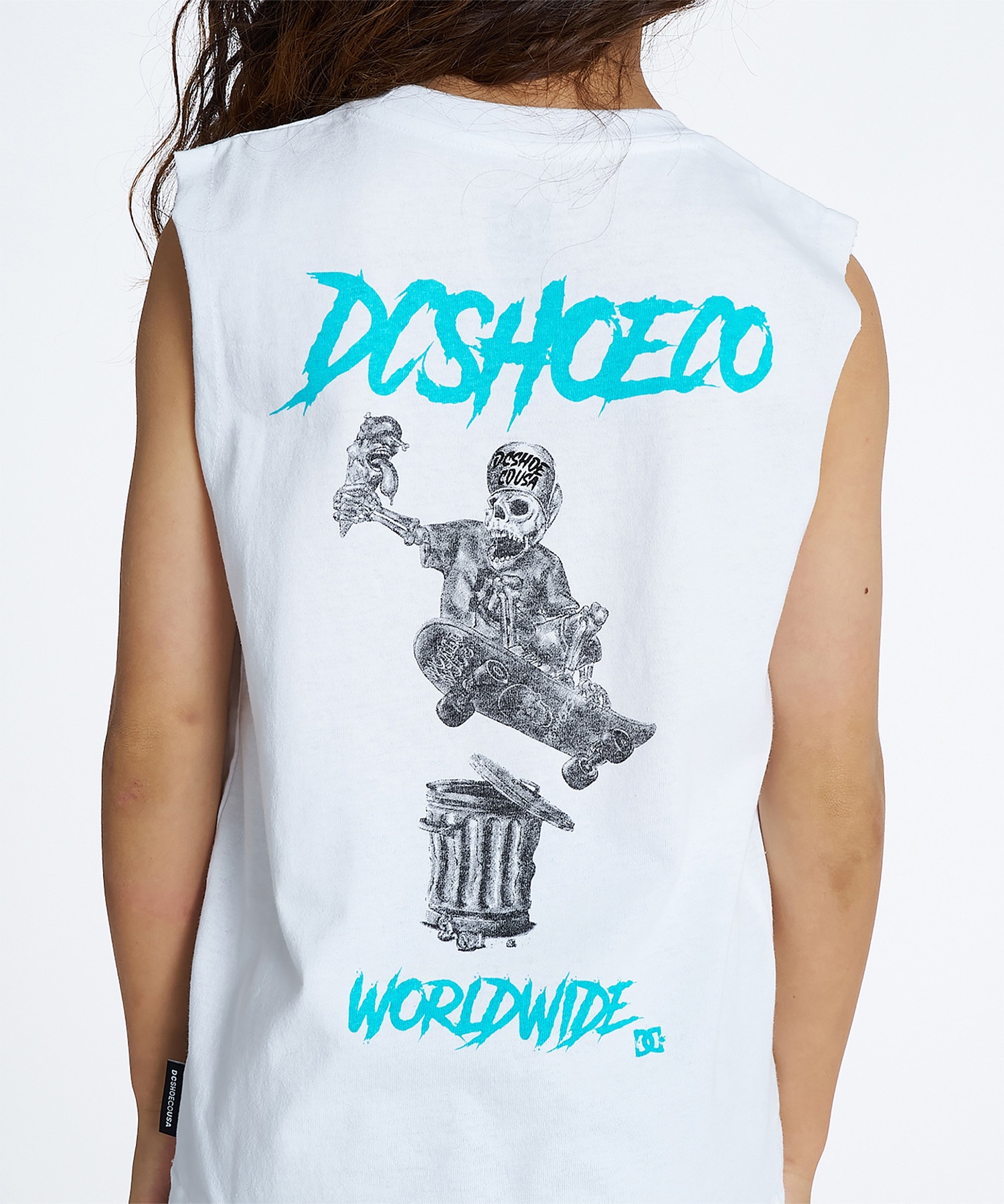 DC ディーシー タンクトップ キッズ バックプリント 26 KD SKATE SKULL
