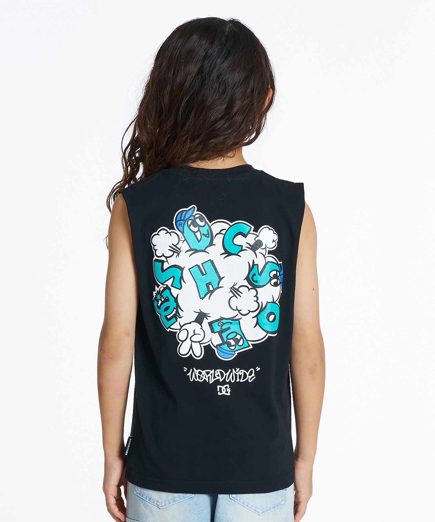 DC ディーシー タンクトップ キッズ バックプリント 26 KD RUSH ABOUT