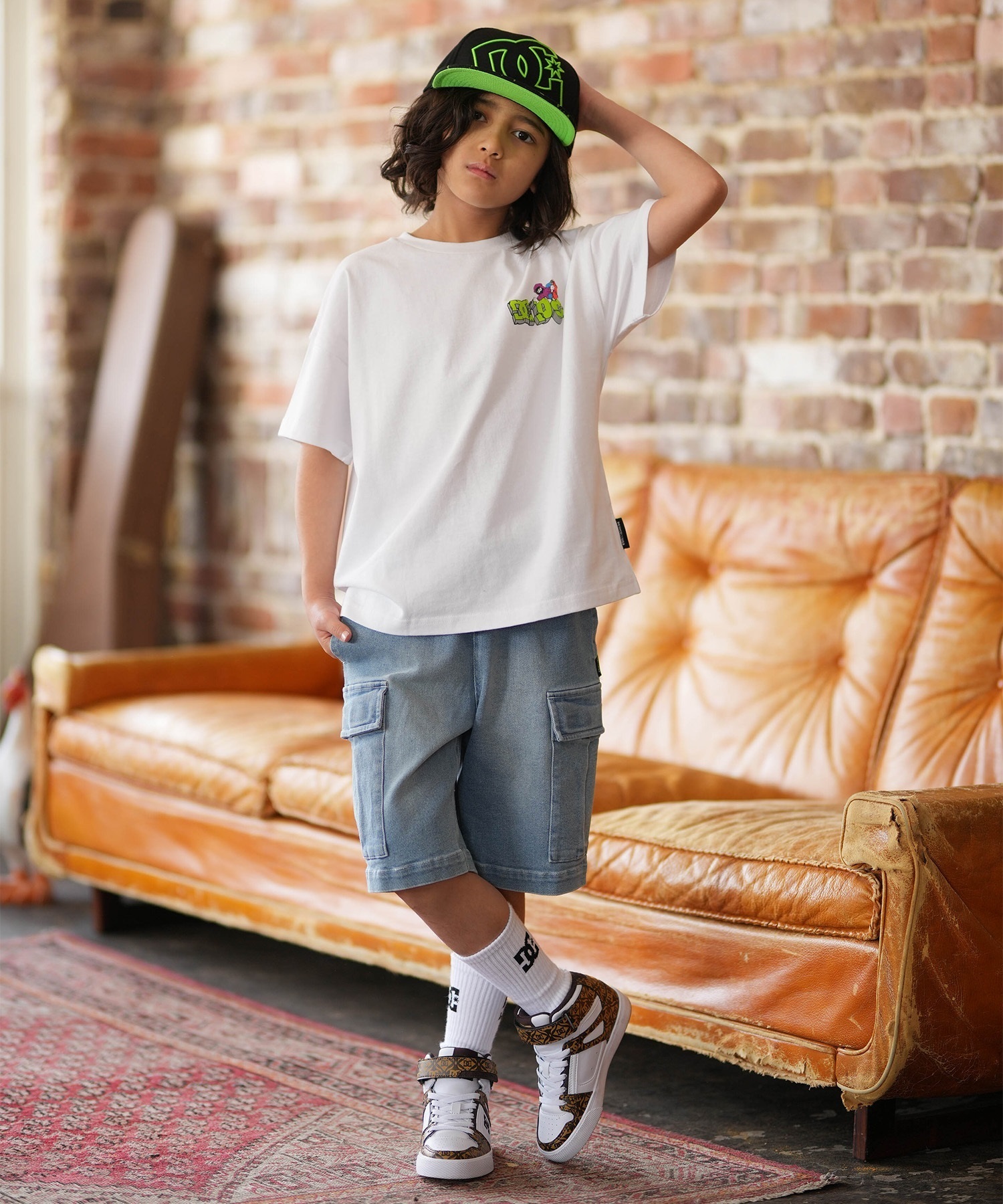 DC ディーシー ハーフパンツ ショートパンツ キッズ ジュニア 子供 26 KD WIDE CARGO SHORT YWS261504(LLB-120cm)