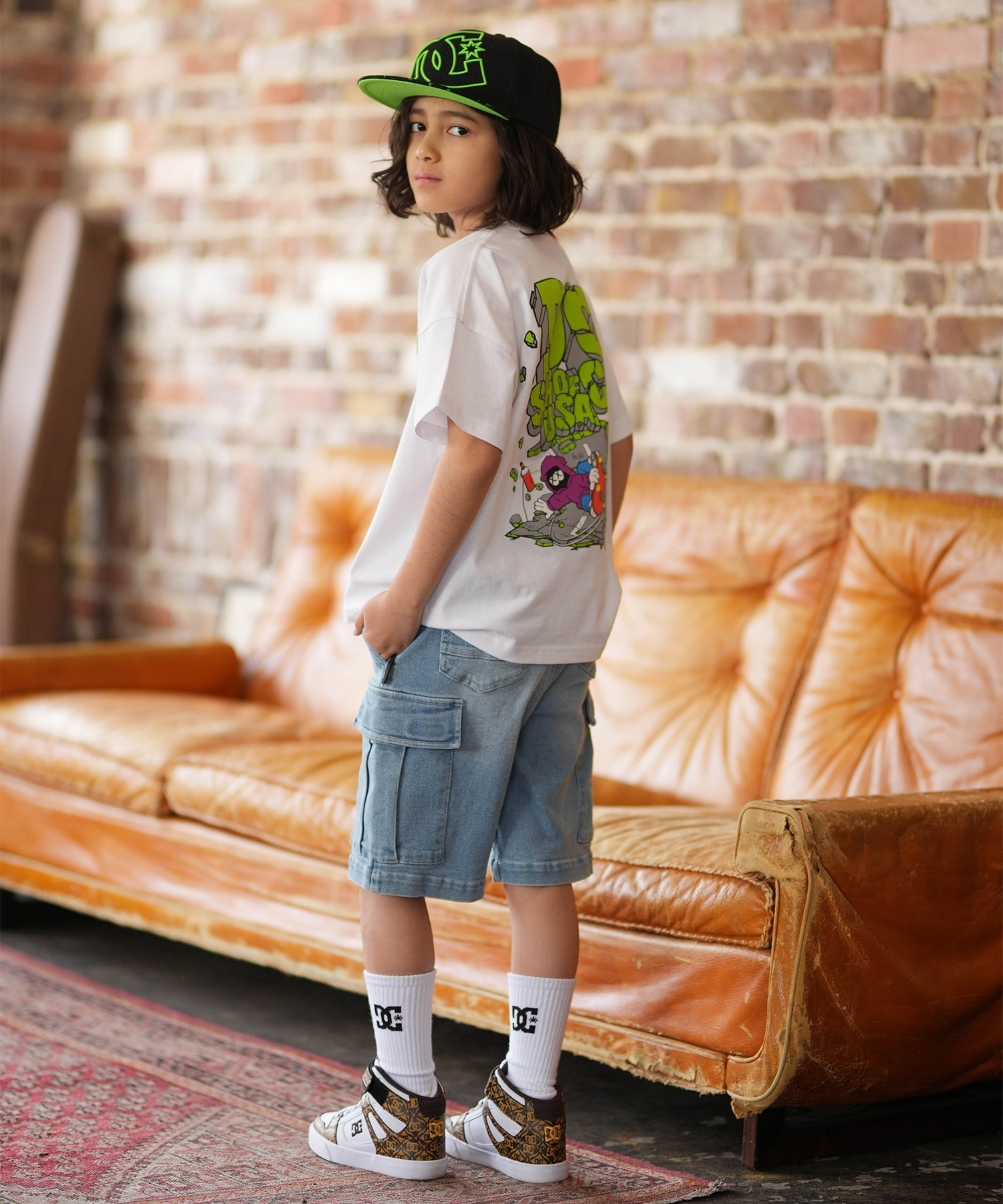 DC ディーシー ハーフパンツ ショートパンツ キッズ ジュニア 子供 26 KD WIDE CARGO SHORT YWS261504(LLB-120cm)