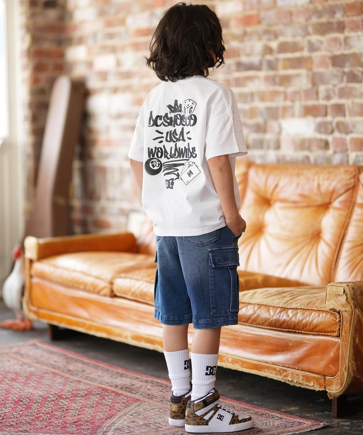 DC ディーシー ハーフパンツ ショートパンツ キッズ ジュニア 子供 26 KD WIDE CARGO SHORT YWS261504(LLB-120cm)