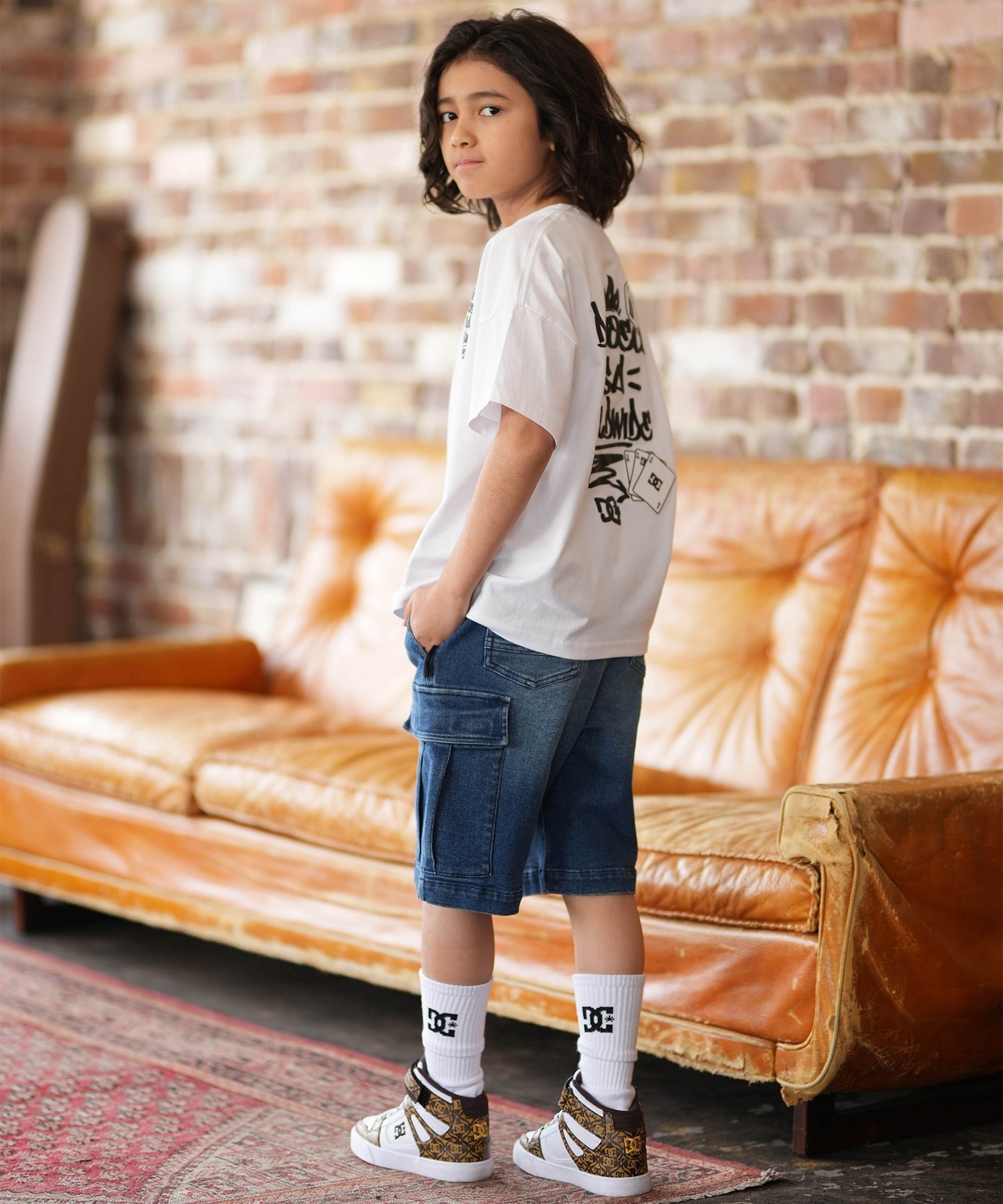 DC ディーシー ハーフパンツ ショートパンツ キッズ ジュニア 子供 26 KD WIDE CARGO SHORT YWS261504(LLB-120cm)
