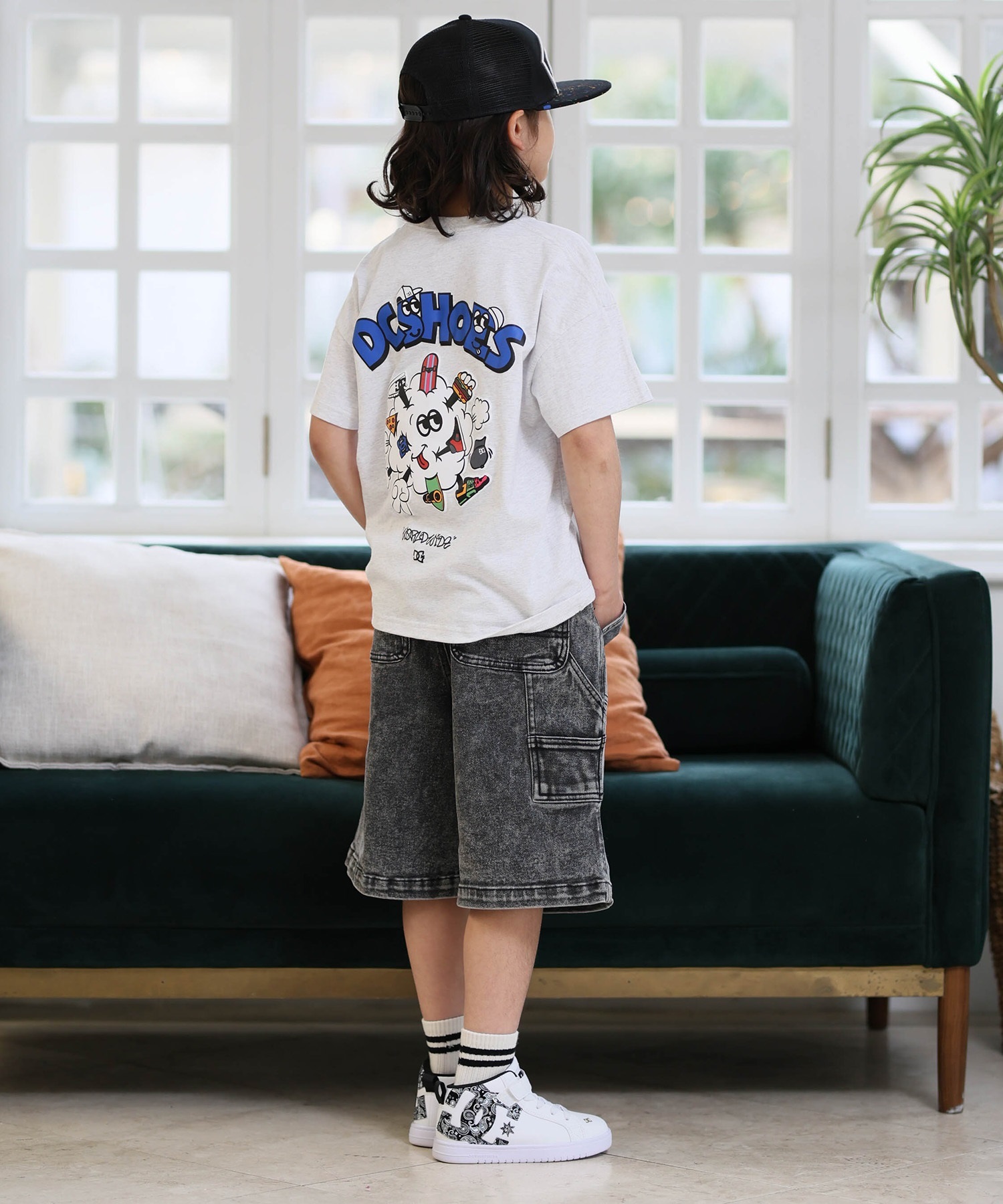 DC ディーシー ハーフパンツ ショートパンツ キッズ ジュニア 子供 26 KD WIDE PAINTER SHORT YWS261505(BDC-120cm)