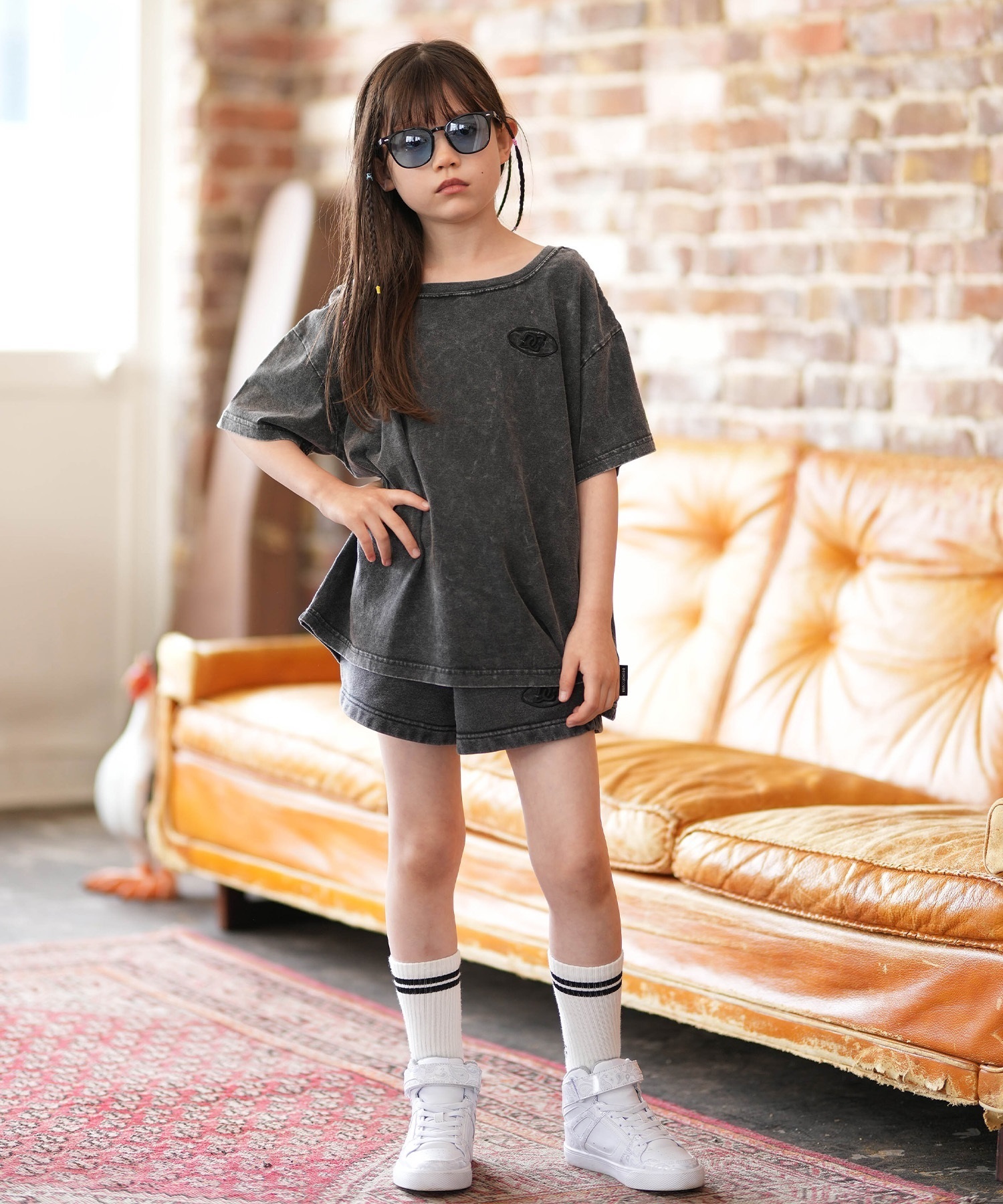 DC ディーシー 半袖 Tシャツ キッズ ワンショルダー 26 KD GS HIDDEN