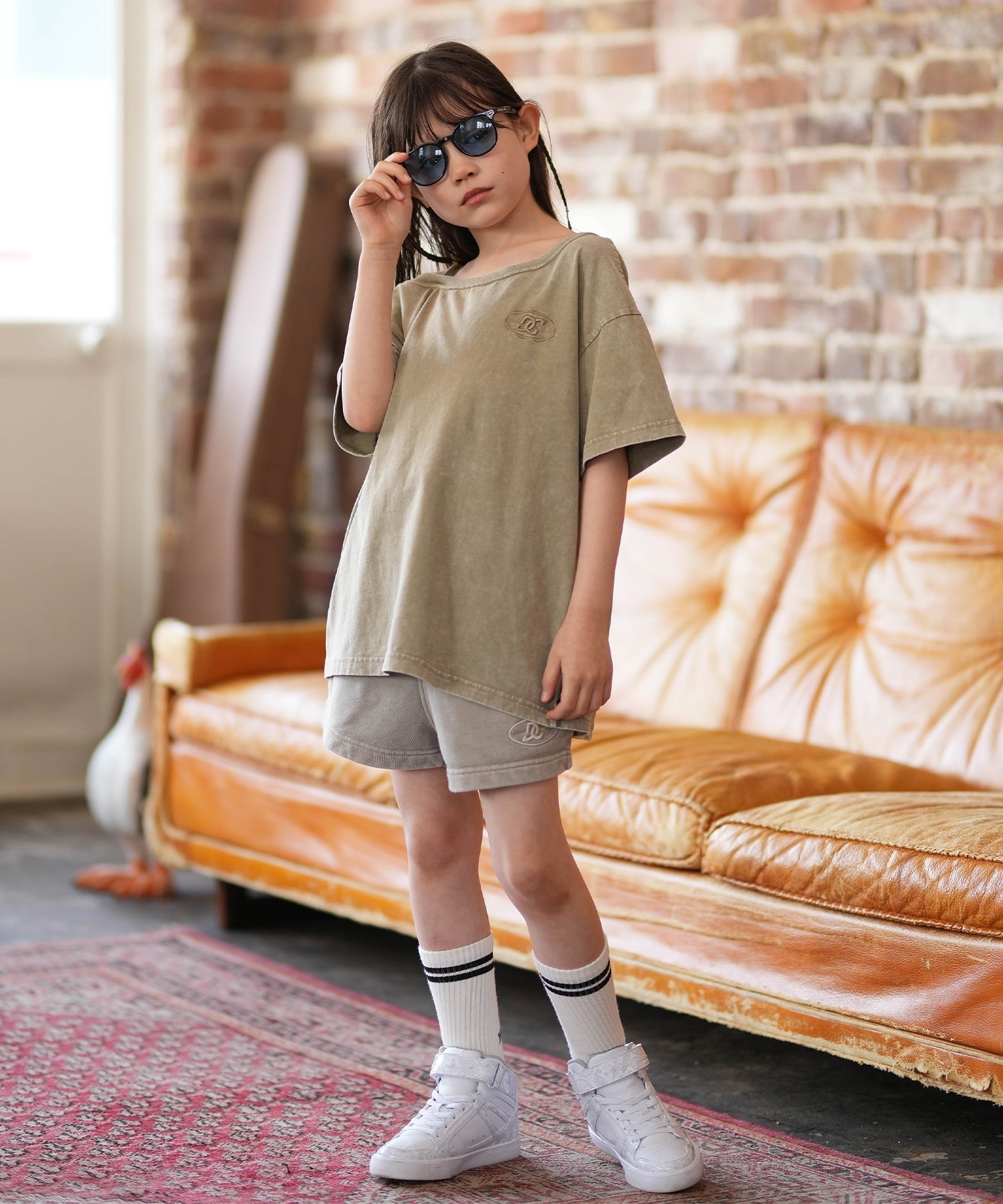 DC ディーシー 半袖 Tシャツ キッズ ワンショルダー 26 KD GS HIDDEN