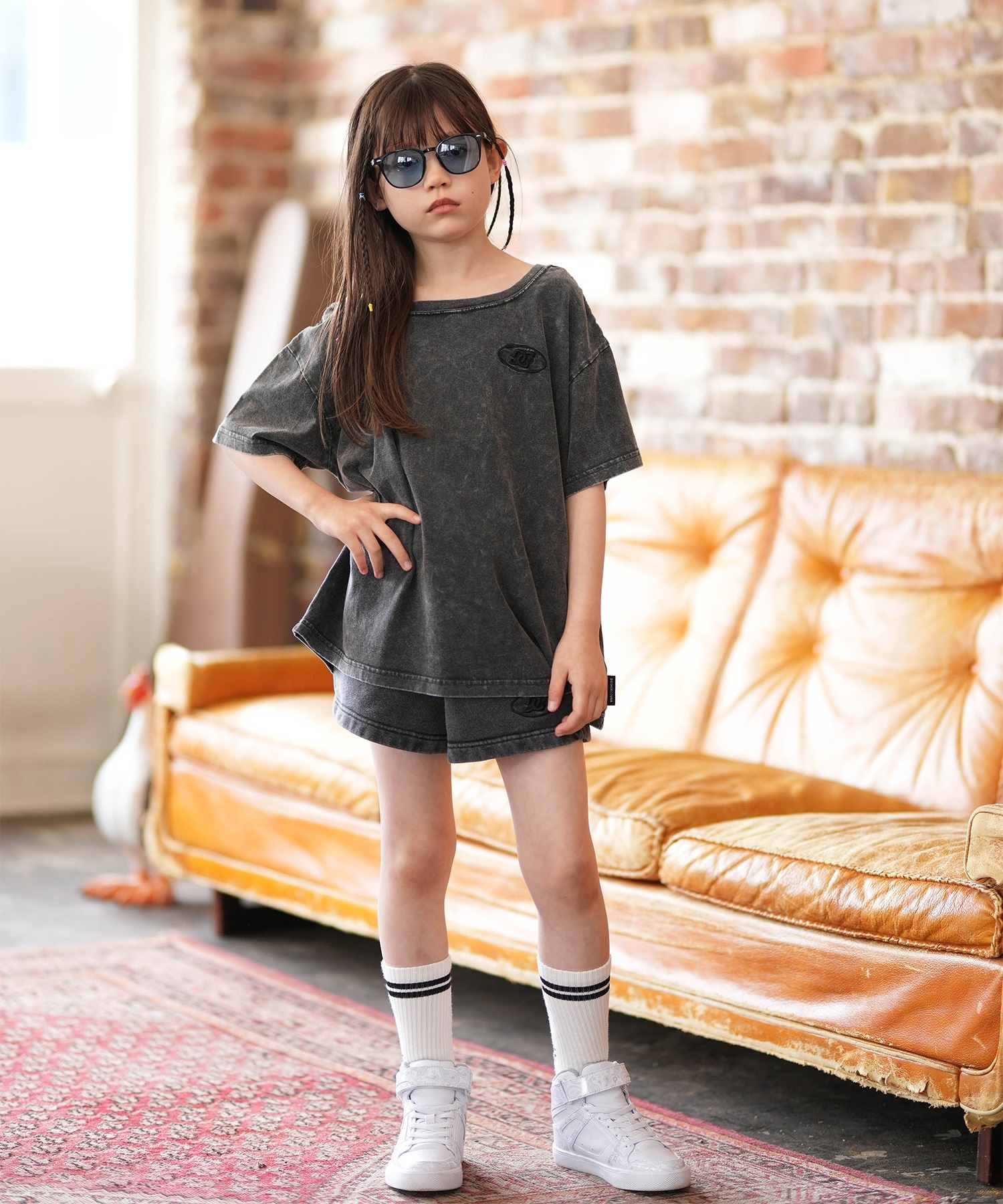 DC ディーシー ショートパンツ キッズ ジュニア 子供 シンプル KD GS