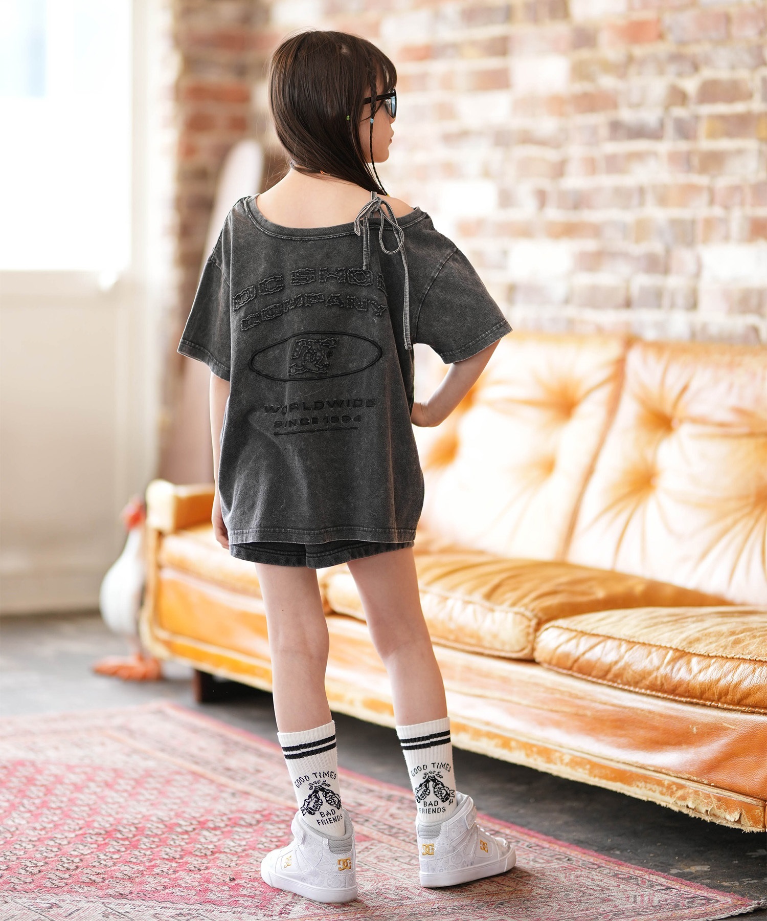 DC ディーシー ショートパンツ キッズ ジュニア 子供 シンプル KD GS