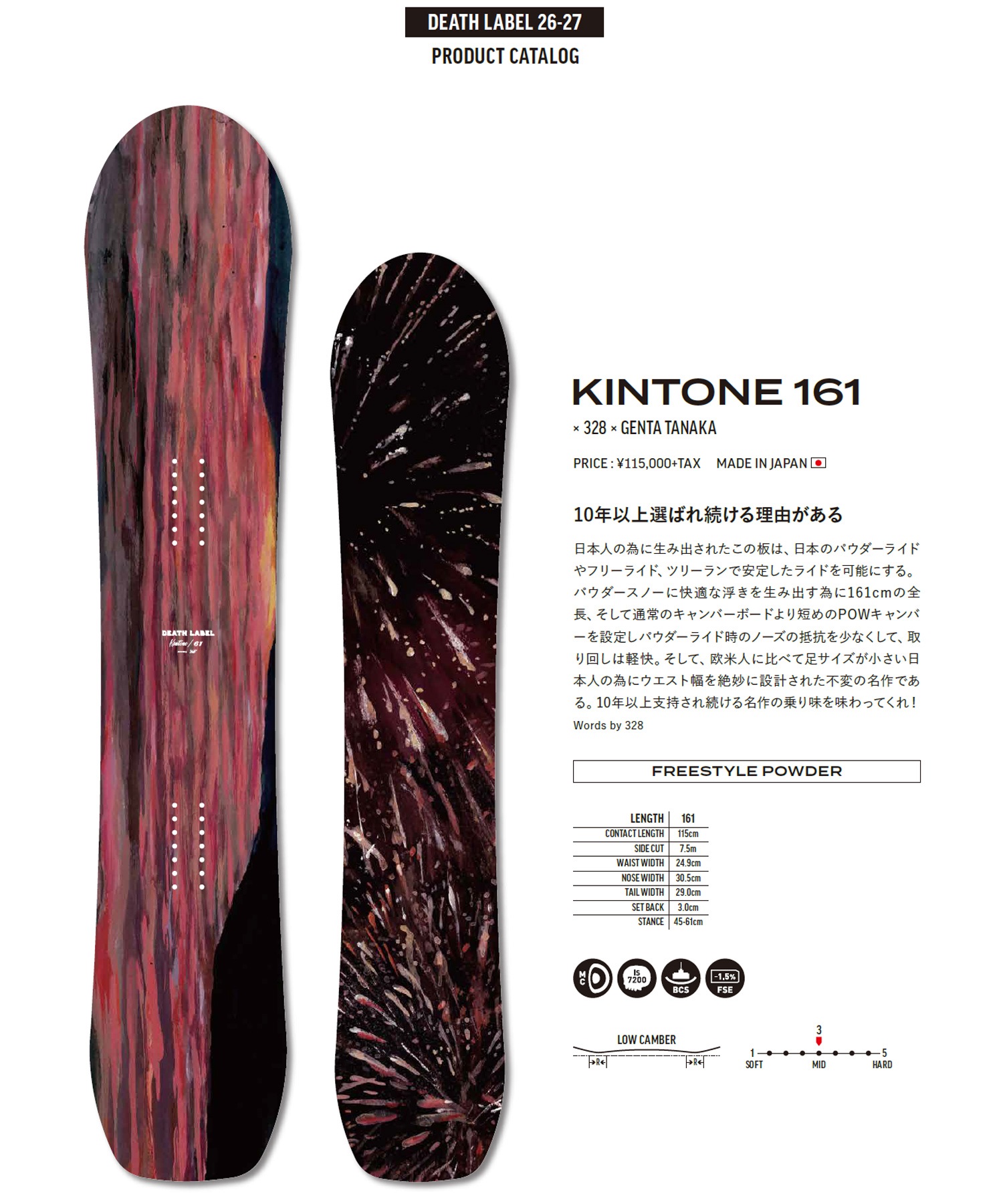 DEATH LABEL デスレーベル キントーン KINTONE スノーボード 板