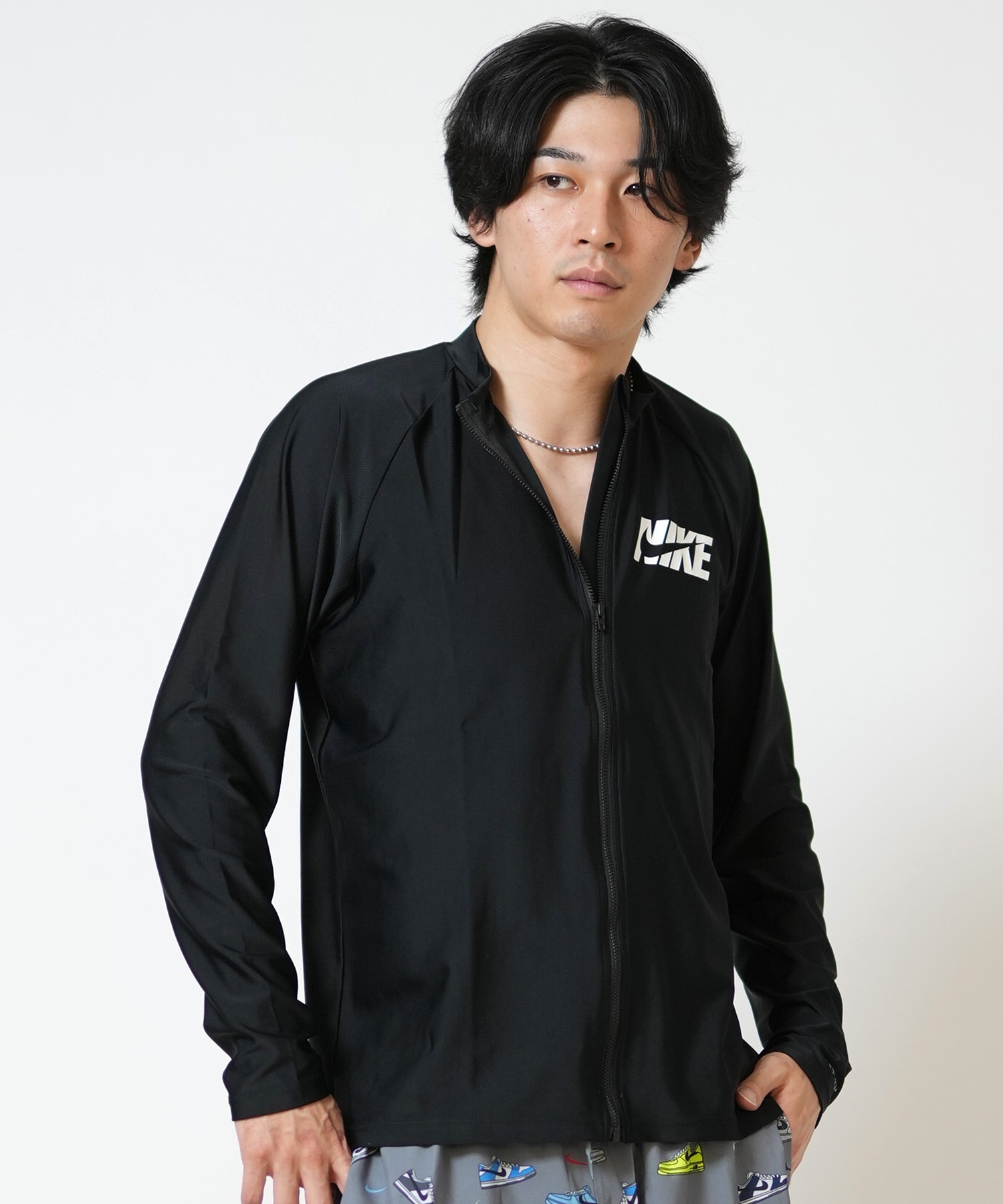 NIKE ナイキ 水着 ラッシュガード 長袖 ジップアップ メンズ UVカット