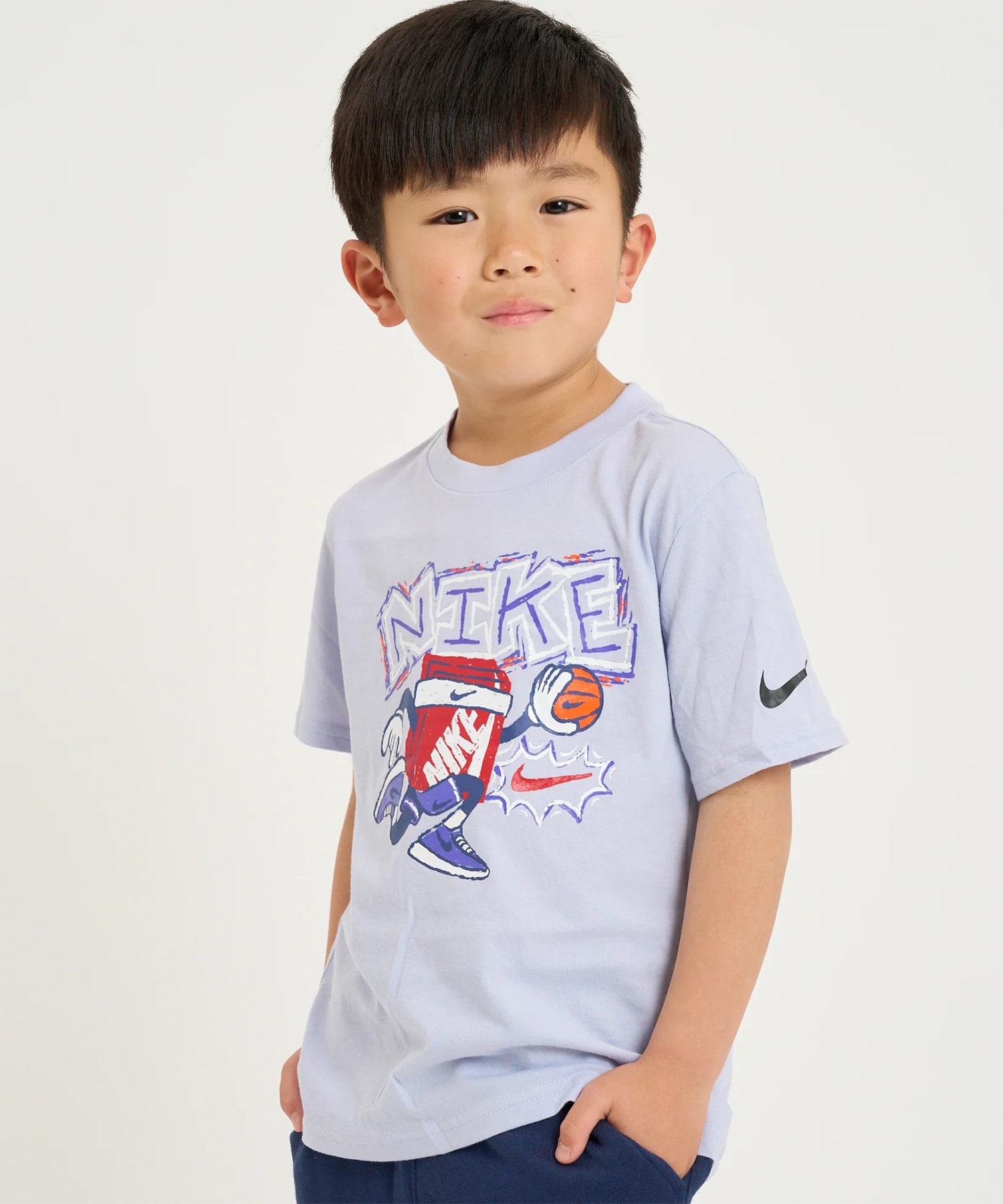 NIKE ナイキ 半袖 Tシャツ キッズ 子供 グラフィック NKB CHALKY BOXY