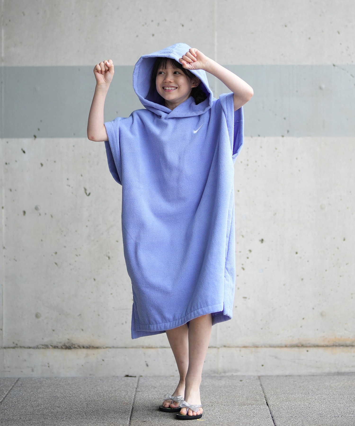 NIKE ナイキ お着替えポンチョ キッズ ジュニア 子供 タオル フード